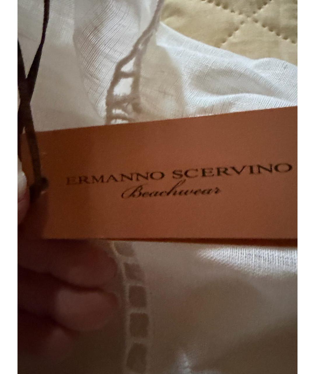 ERMANNO SCERVINO Белая льняная туника, фото 6
