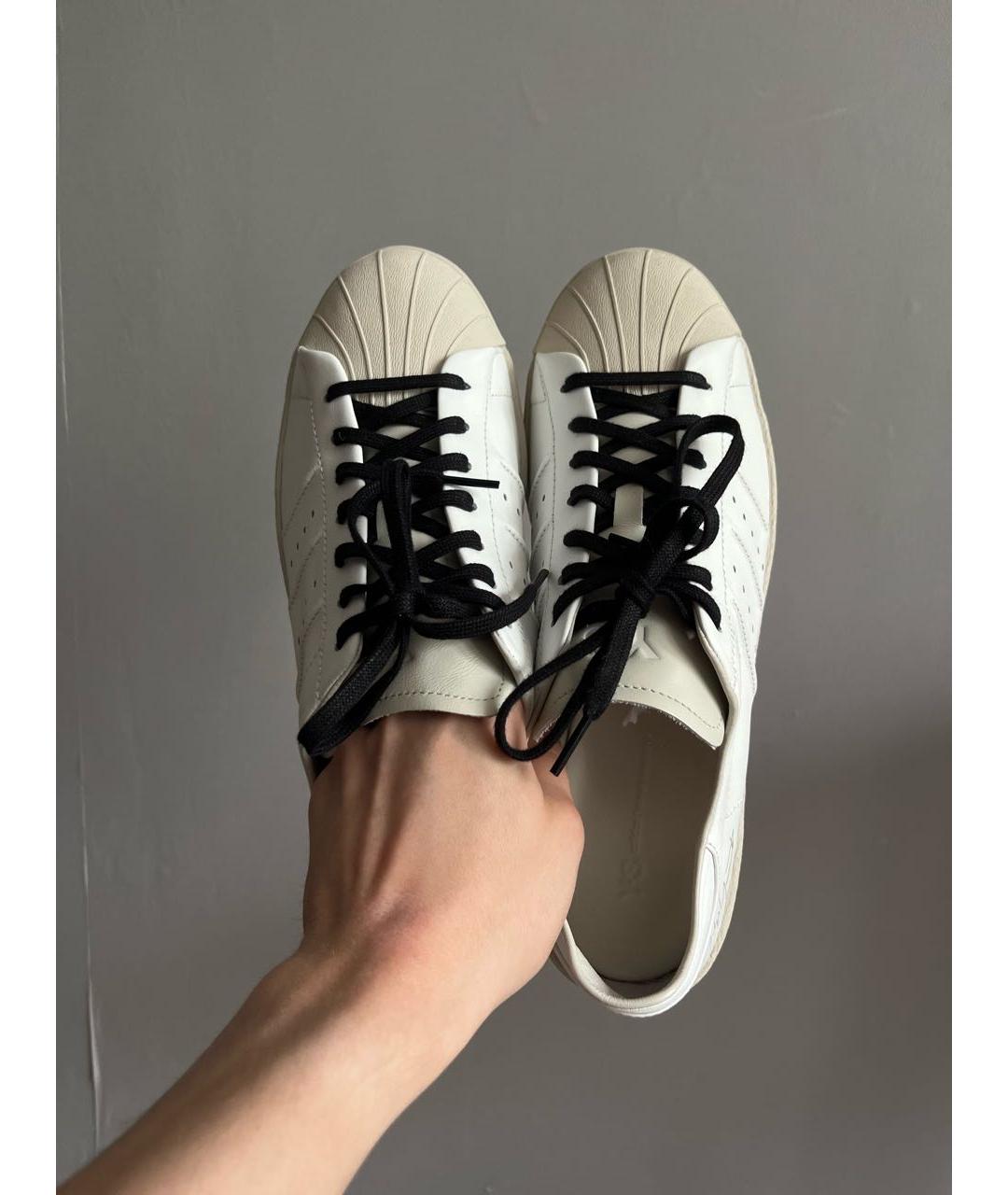 Y-3 Белые кожаные низкие кроссовки / кеды, фото 2