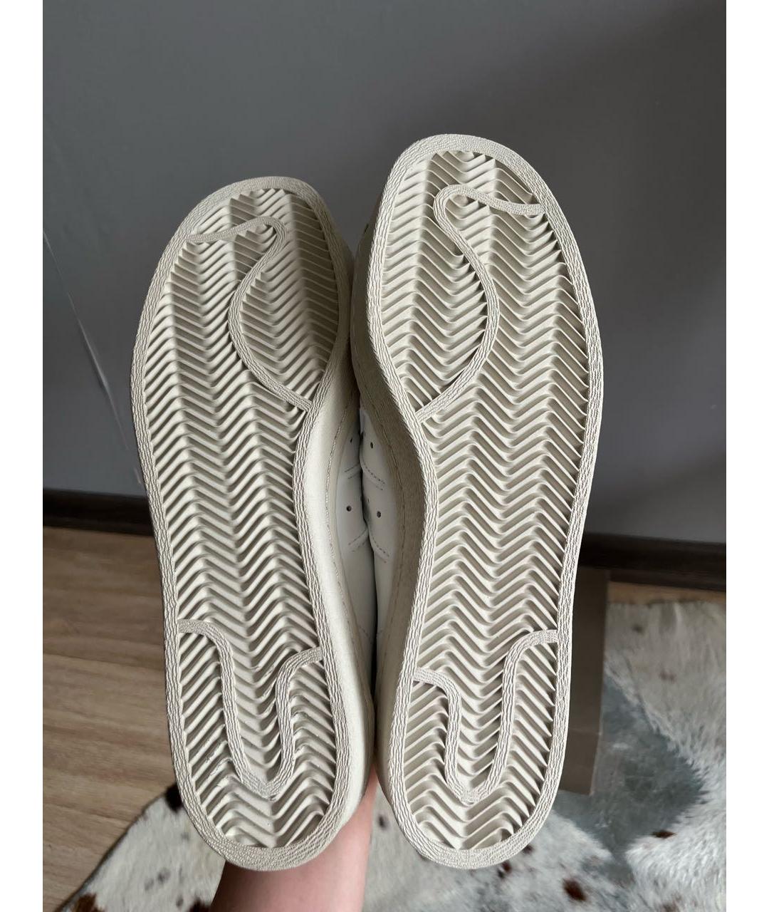 Y-3 Белые кожаные низкие кроссовки / кеды, фото 3
