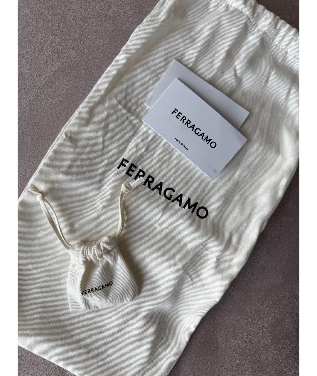 FERRAGAMO Черные кожаные мюли, фото 5