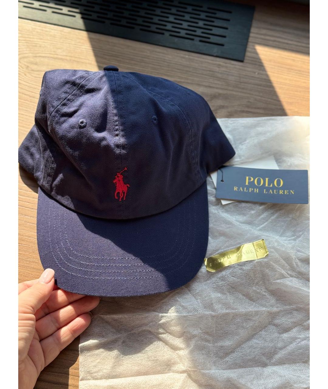 POLO RALPH LAUREN Темно-синяя хлопковая кепка, фото 4