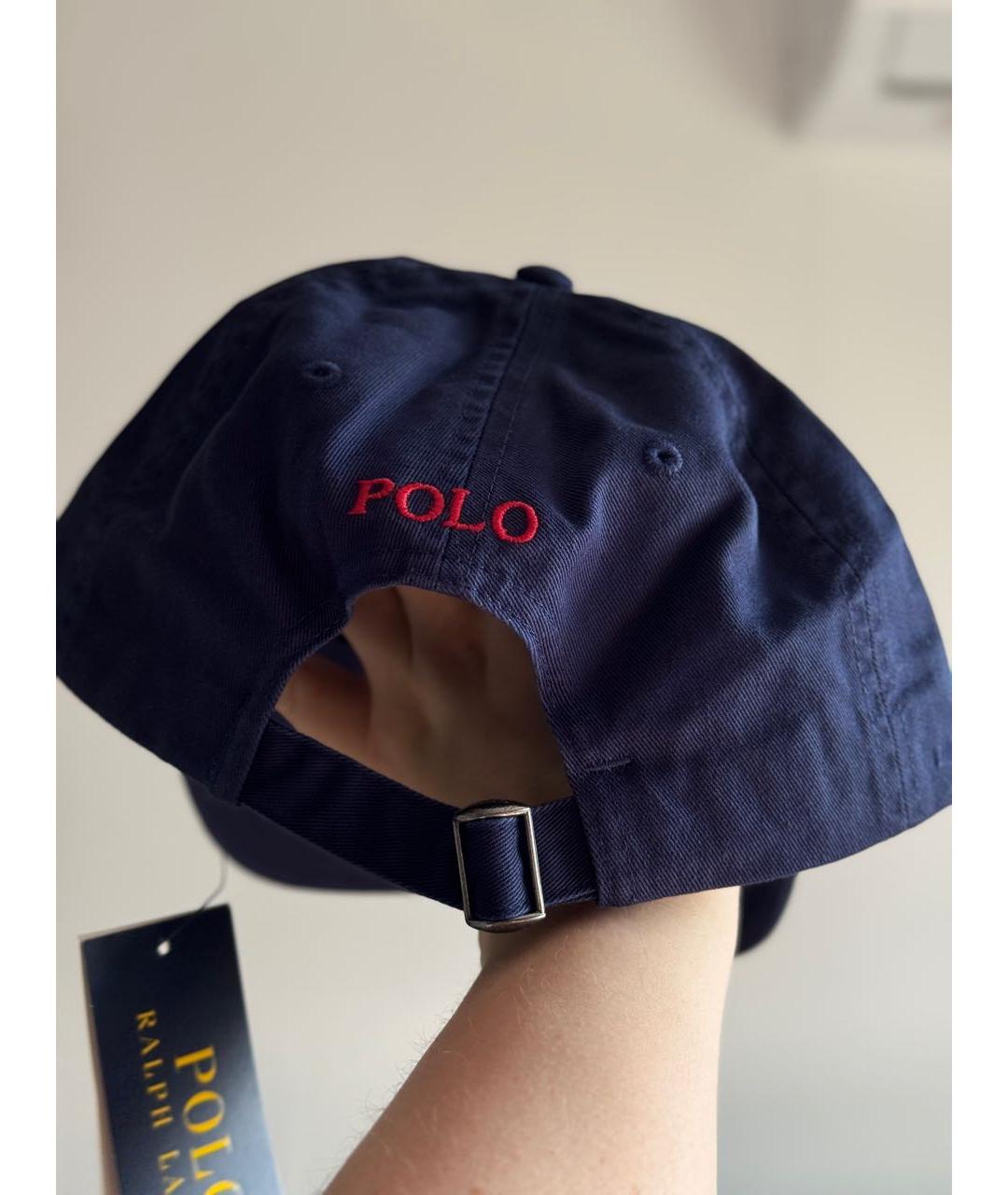 POLO RALPH LAUREN Темно-синяя хлопковая кепка, фото 3