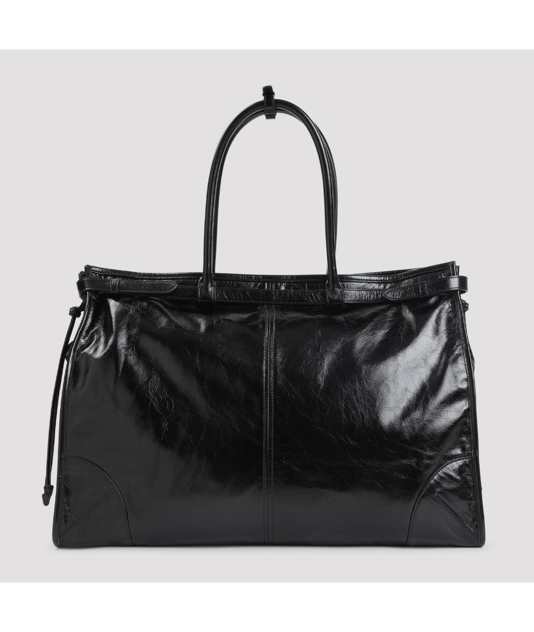 PRADA Черная кожаная сумка тоут, фото 2