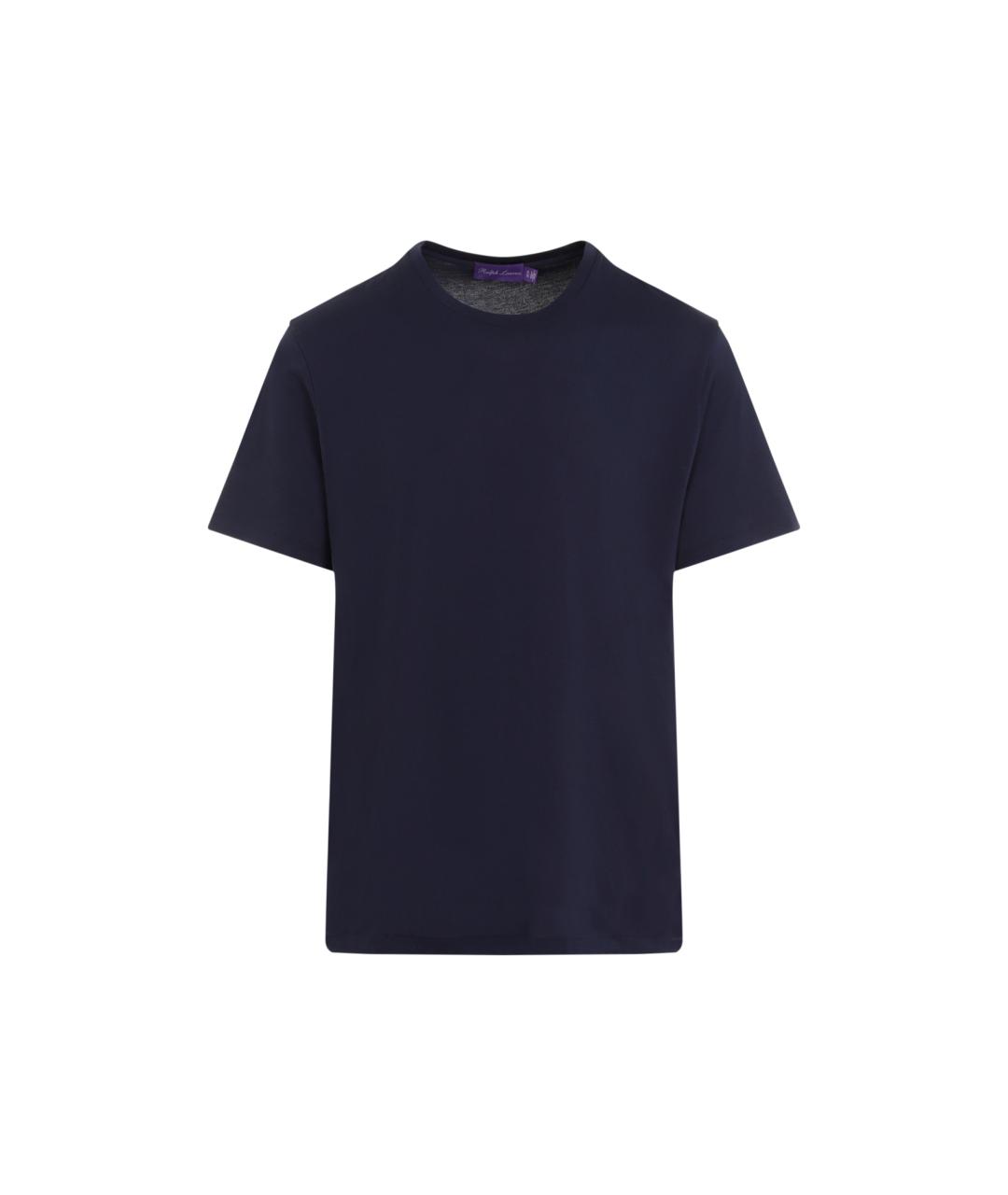 RALPH LAUREN PURPLE LABEL Синяя хлопковая футболка, фото 1