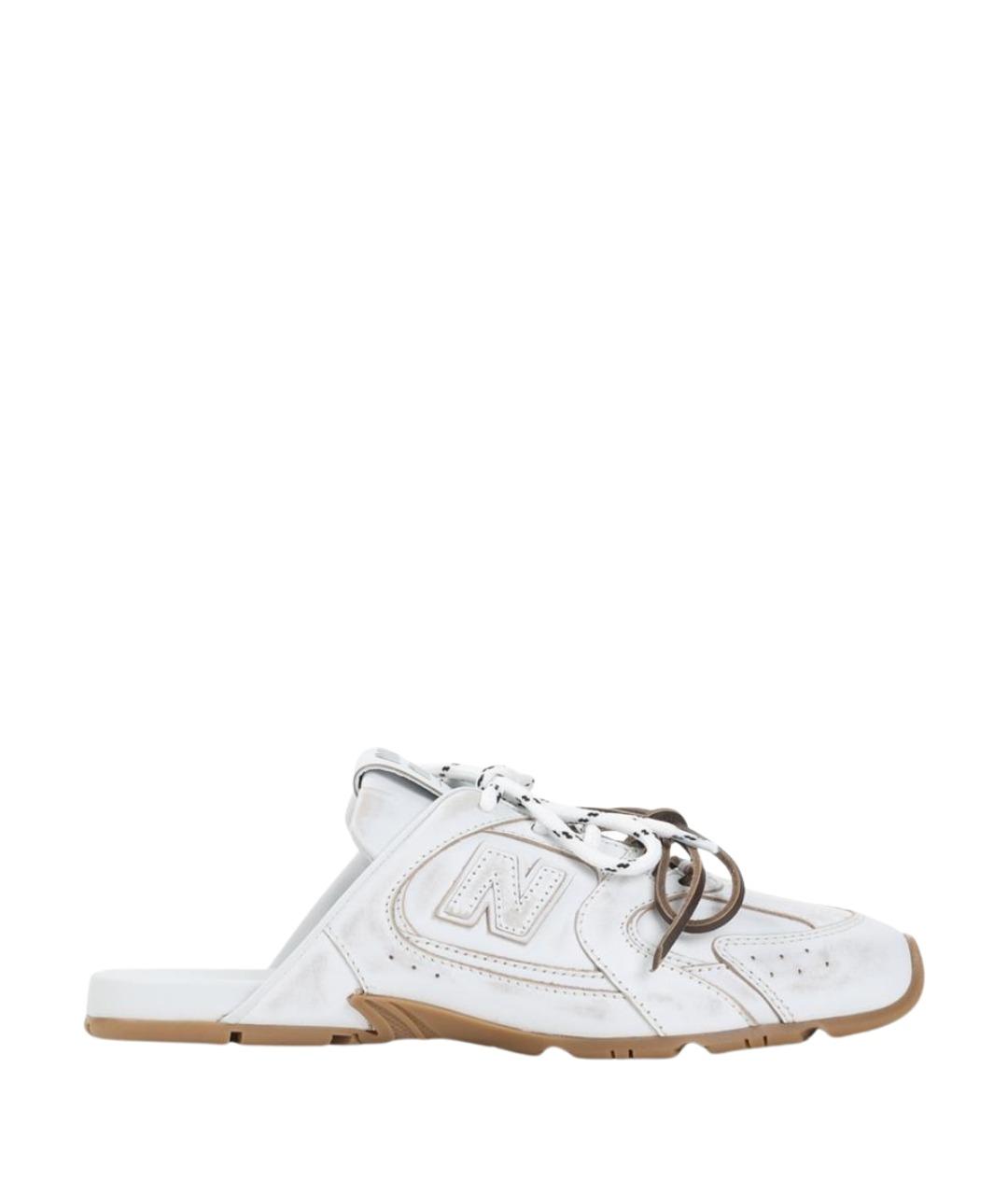 MIU MIU Белые кожаные мюли, фото 1