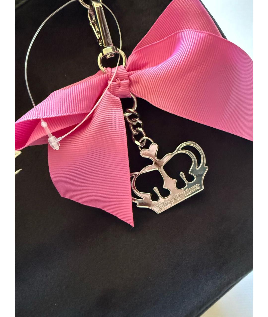 JUICY COUTURE Черная бархатная дорожная/спортивная сумка, фото 5