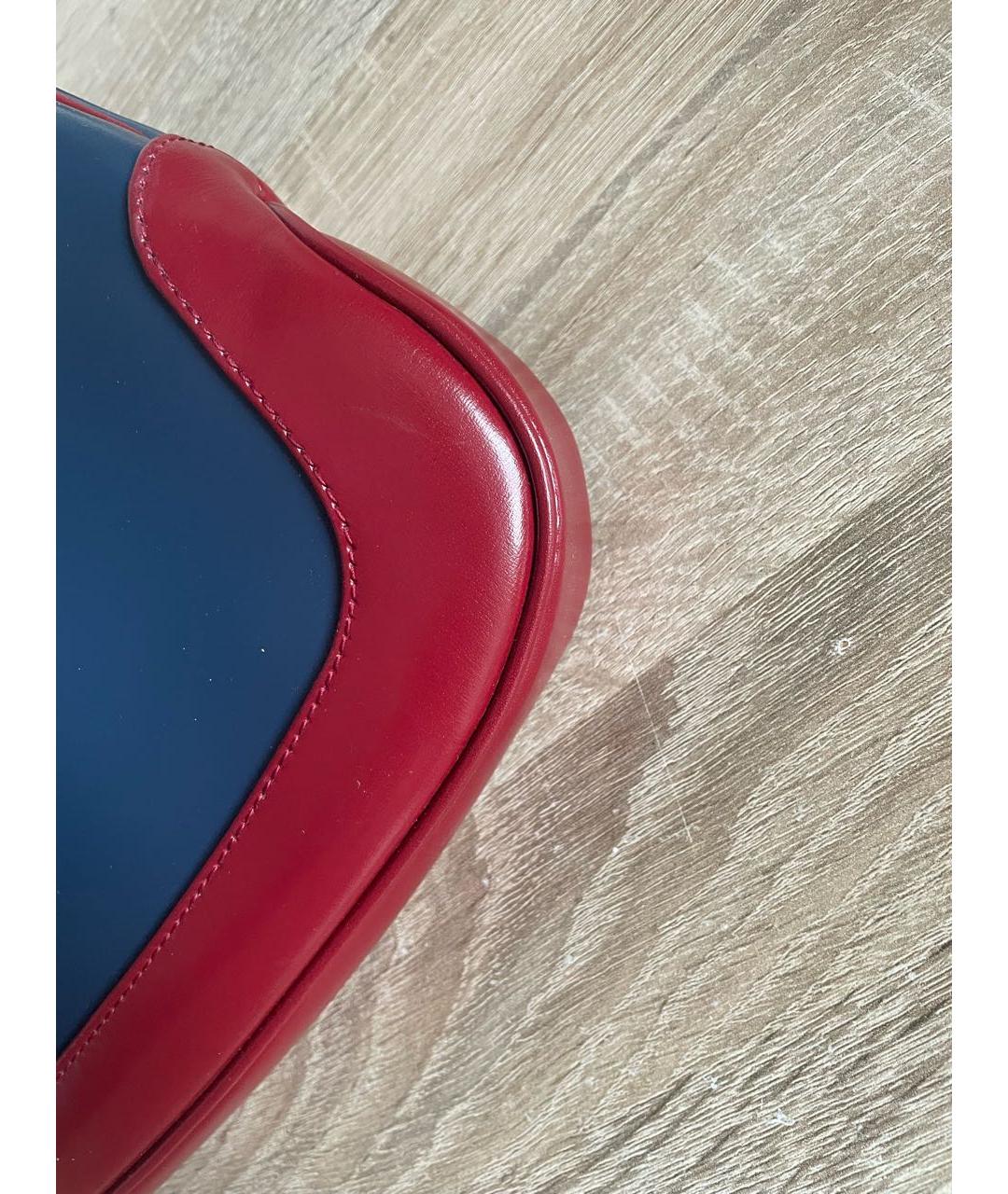 GUCCI Синяя кожаная сумка через плечо, фото 4