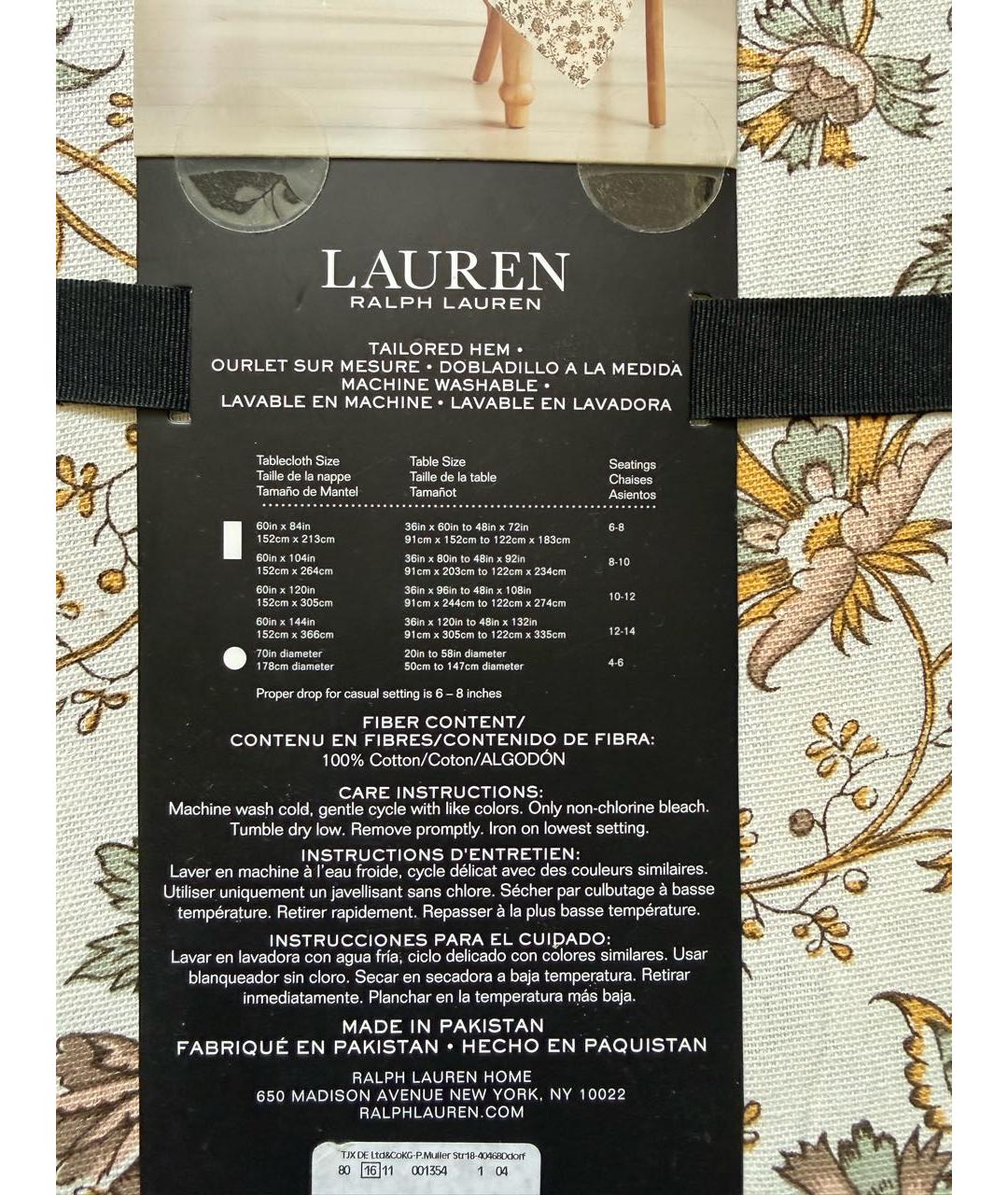 RALPH LAUREN Хлопковая скатерть, фото 3