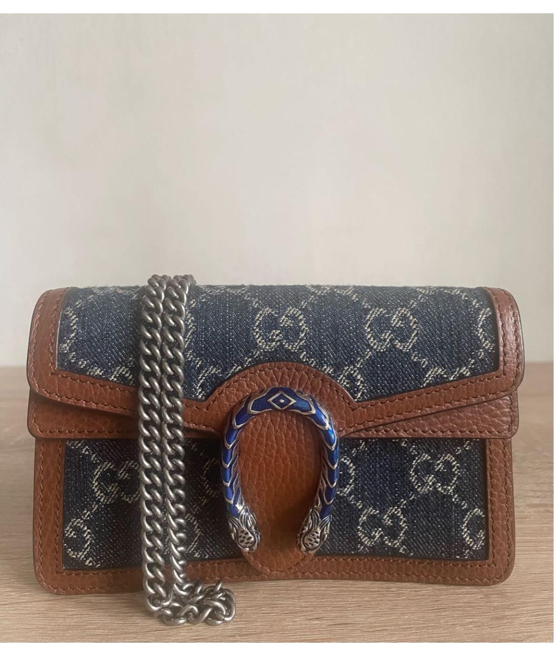 GUCCI Синяя деним сумка через плечо, фото 8