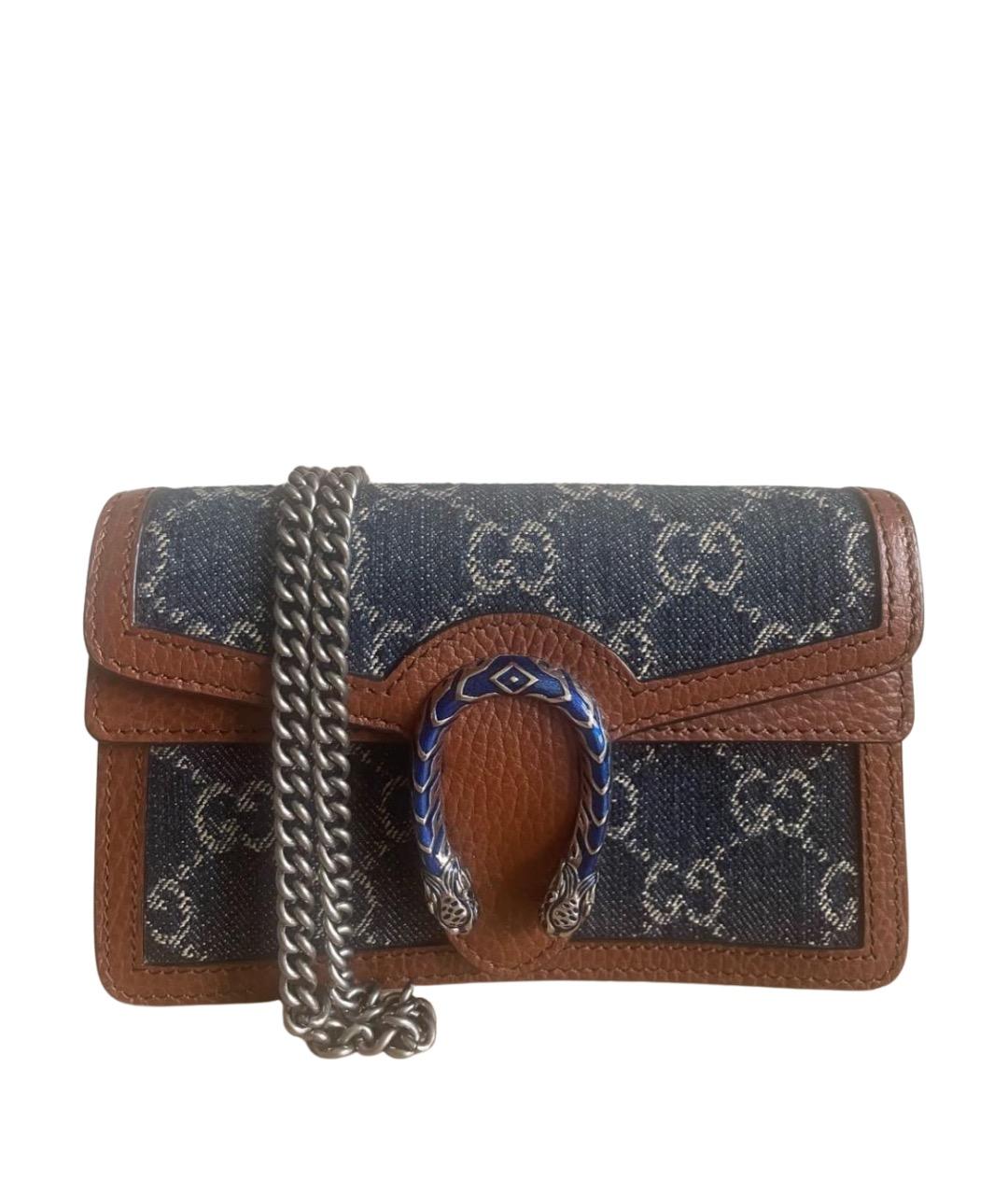 GUCCI Синяя деним сумка через плечо, фото 1