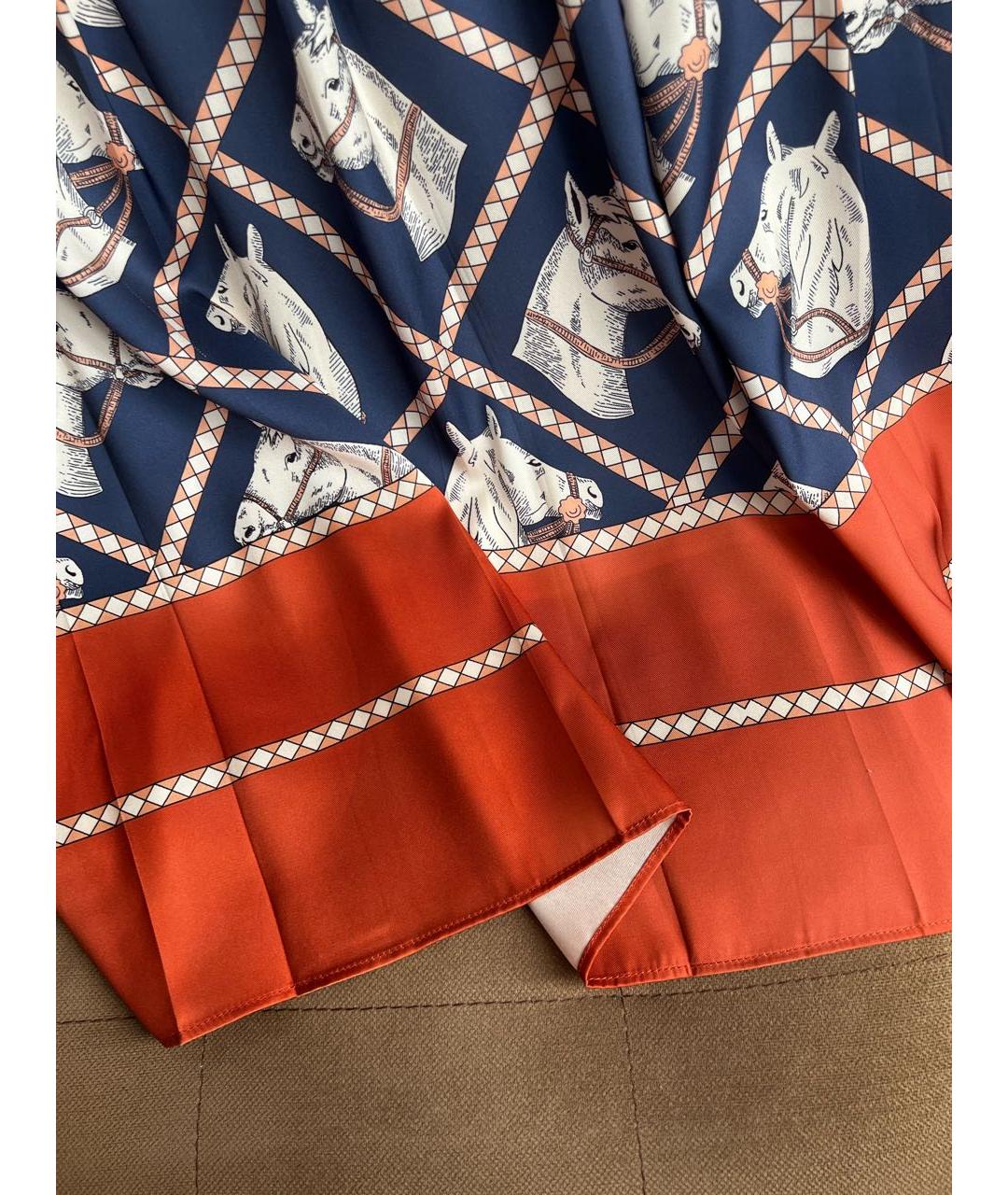 GUCCI Мульти шелковая юбка макси, фото 4
