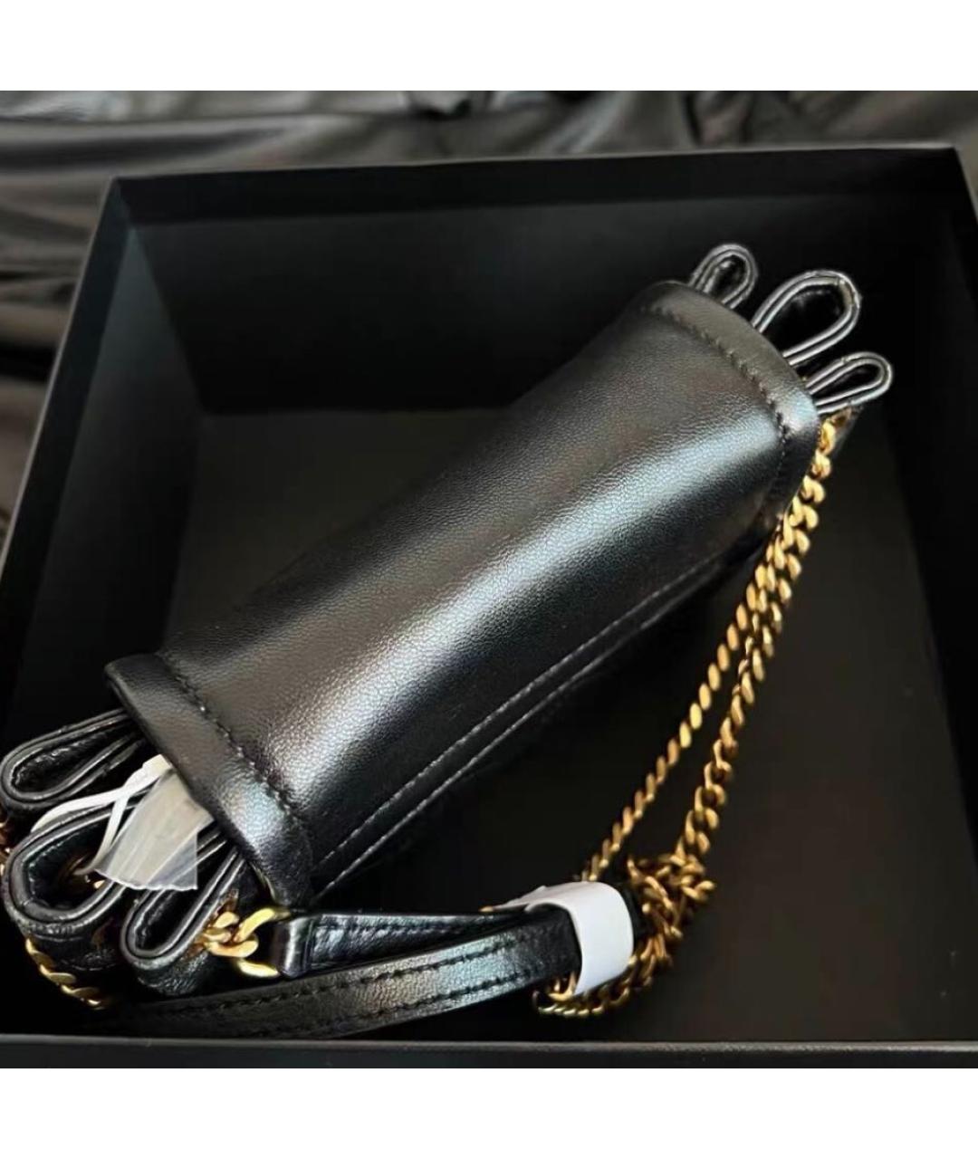 SAINT LAURENT Черная кожаная сумка через плечо, фото 4