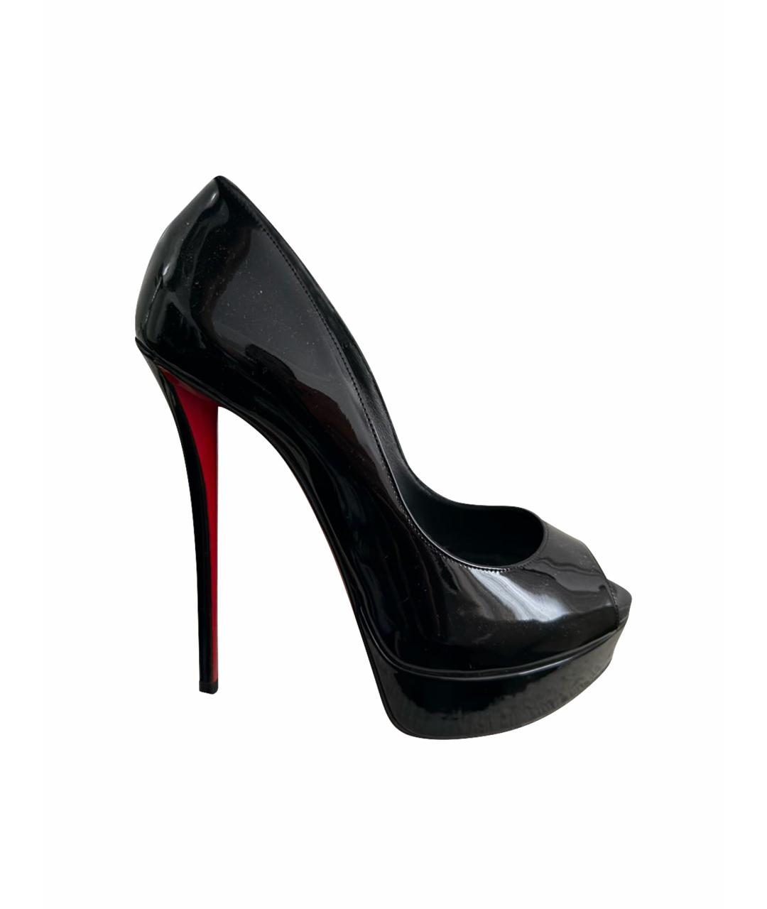 CHRISTIAN LOUBOUTIN Черные туфли из лакированной кожи, фото 1