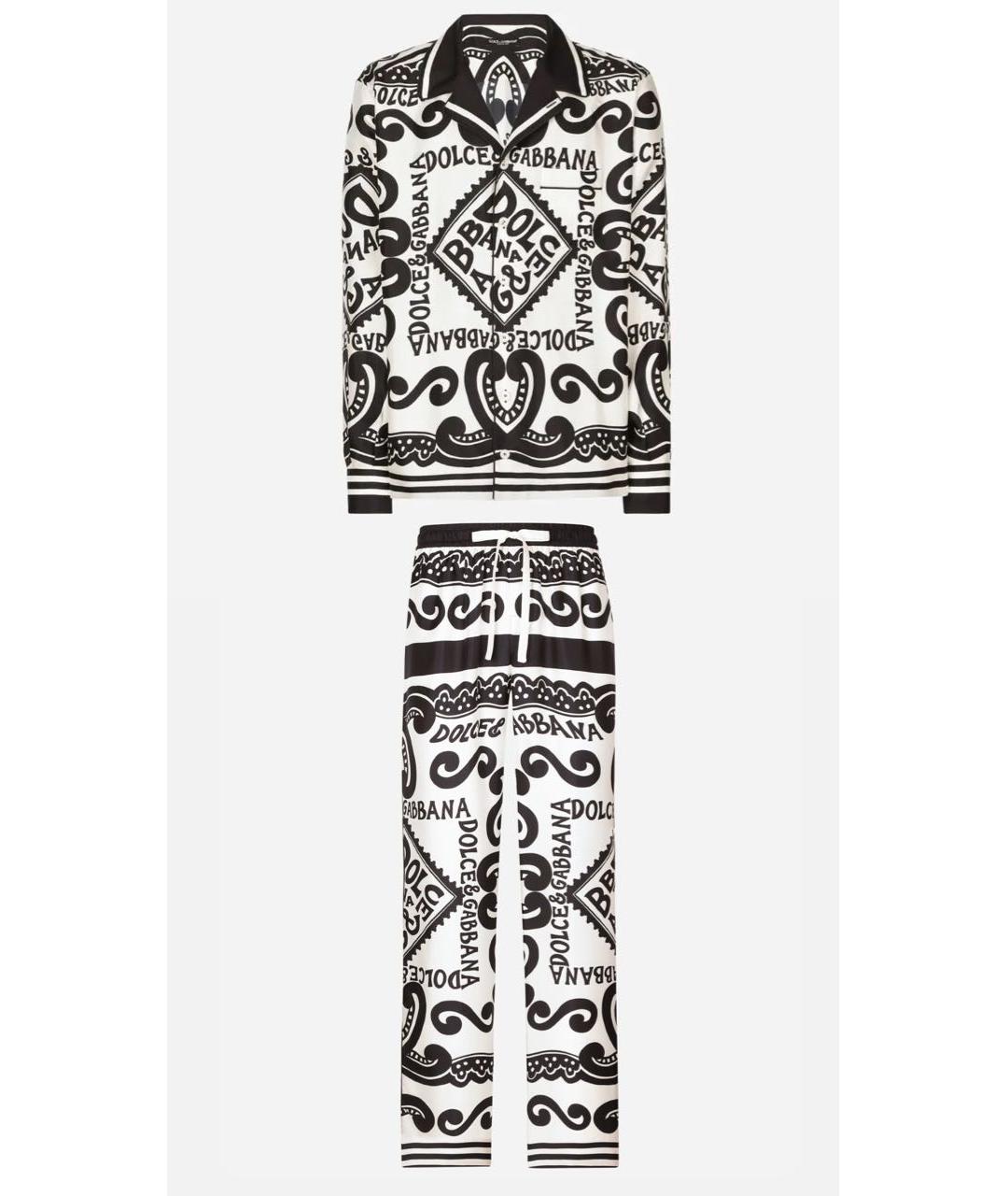 DOLCE&GABBANA Мульти шелковый костюм с брюками, фото 4