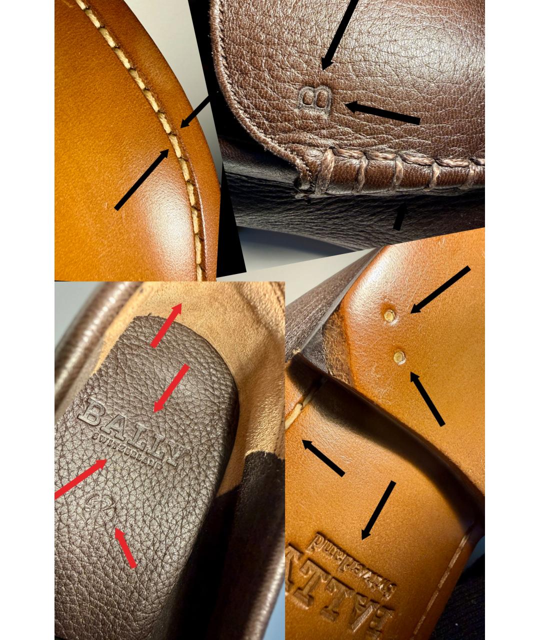 BALLY Коричневые кожаные лоферы, фото 8