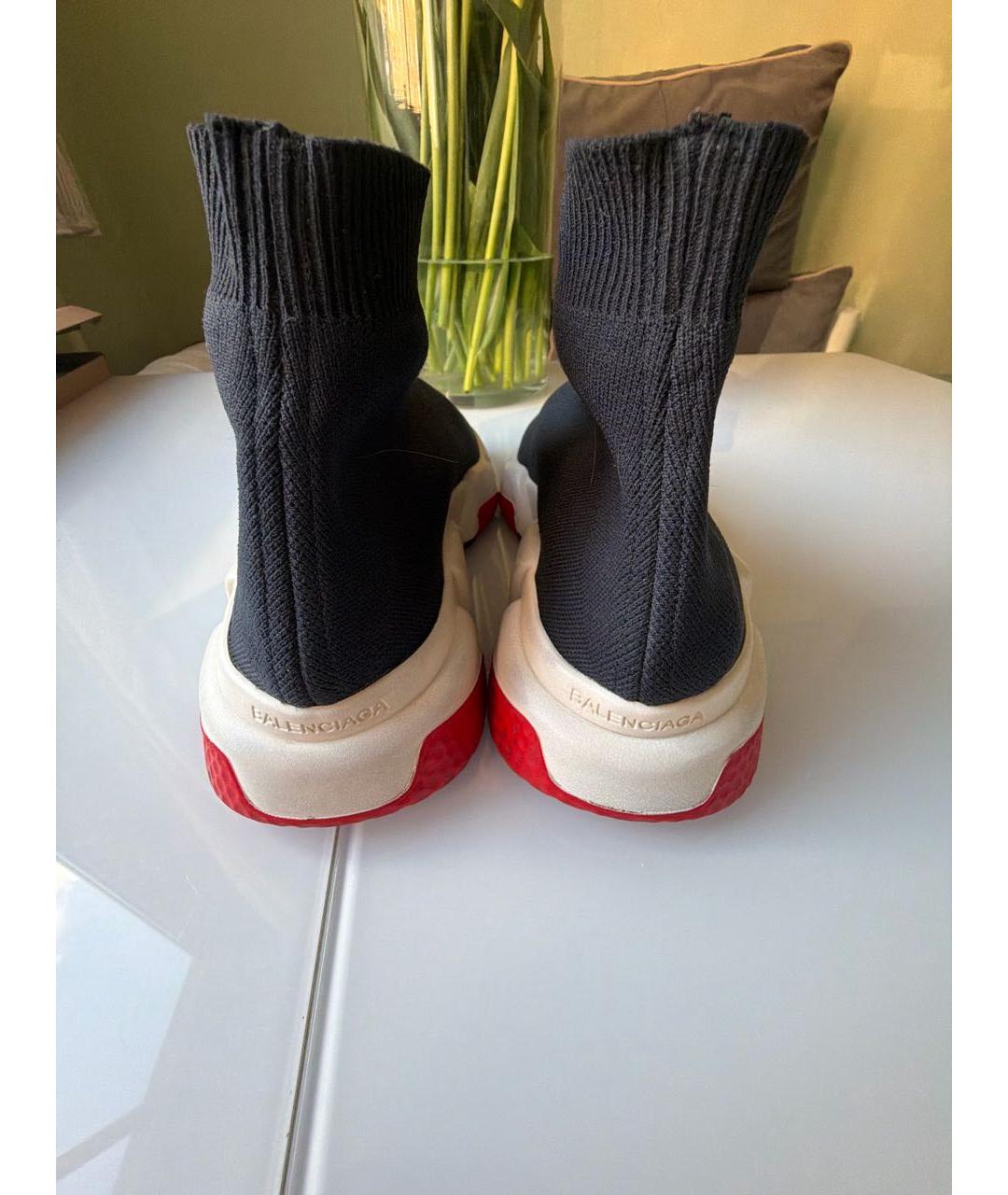 BALENCIAGA Черные текстильные кроссовки, фото 3