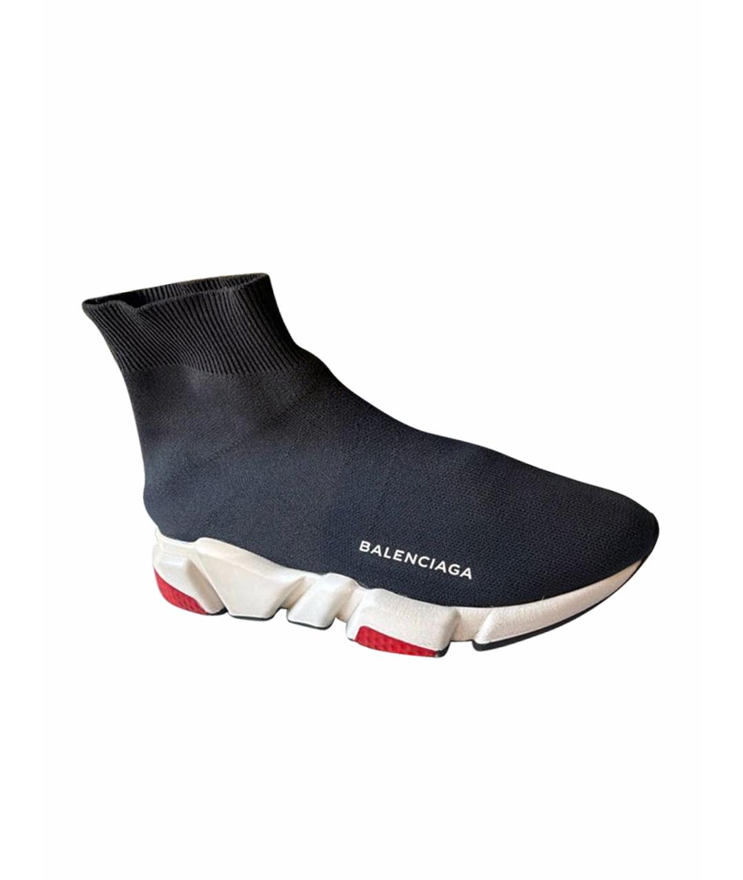 BALENCIAGA Черные текстильные кроссовки, фото 1