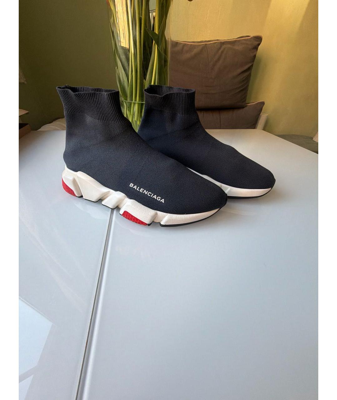 BALENCIAGA Черные текстильные кроссовки, фото 9