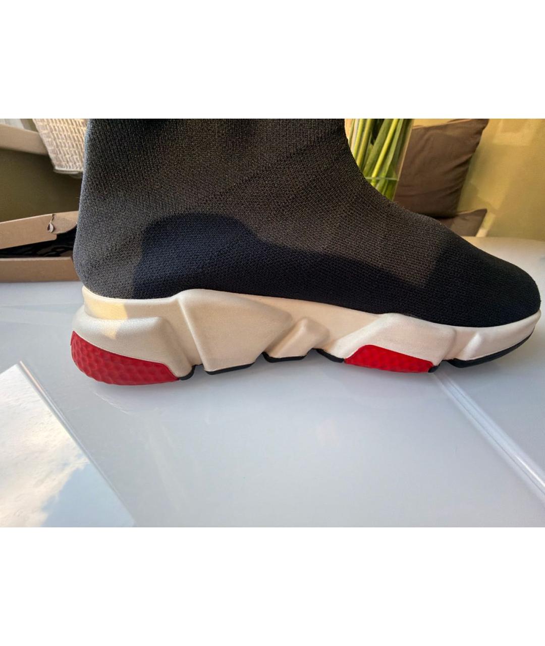 BALENCIAGA Черные текстильные кроссовки, фото 4