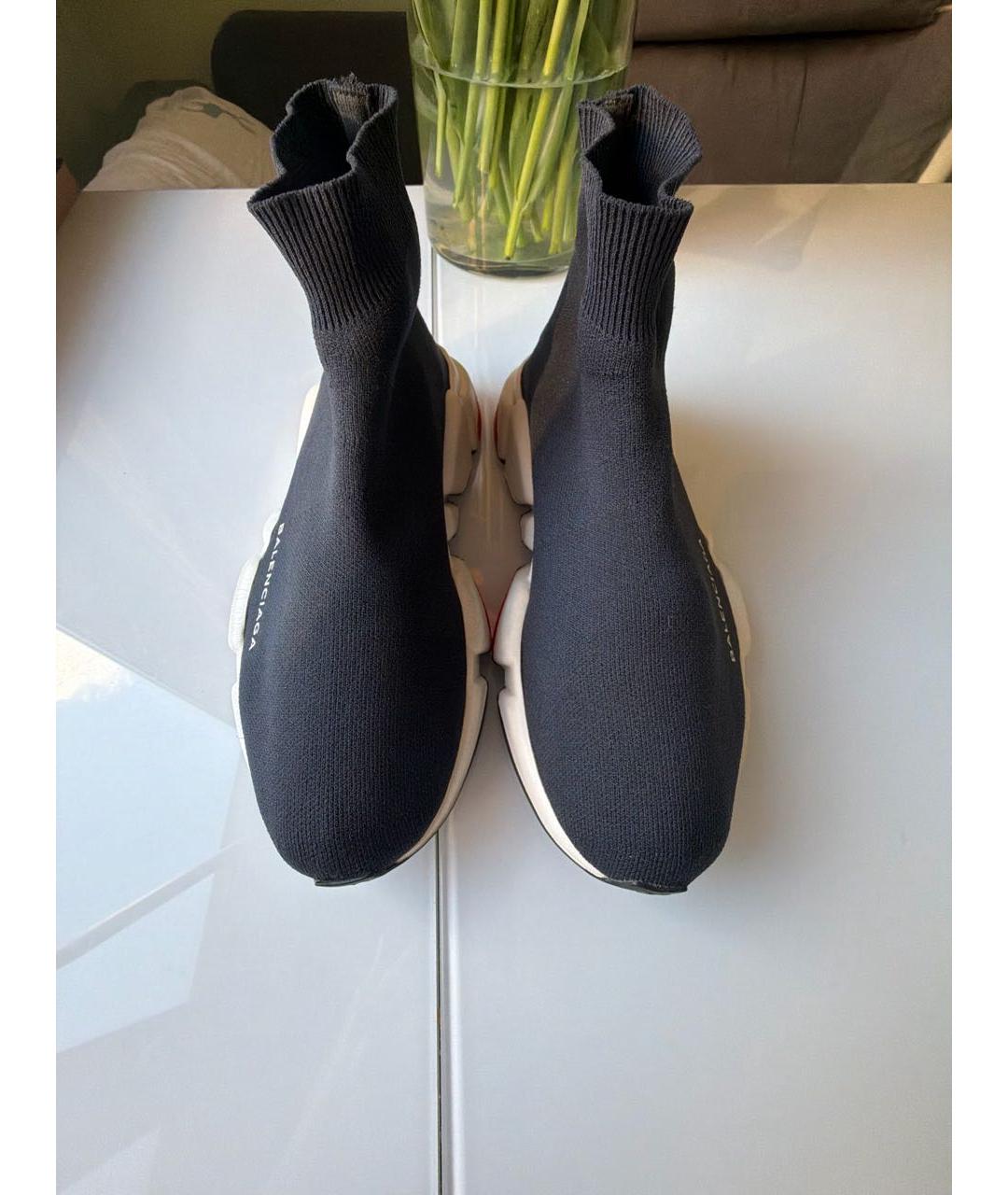 BALENCIAGA Черные текстильные кроссовки, фото 2