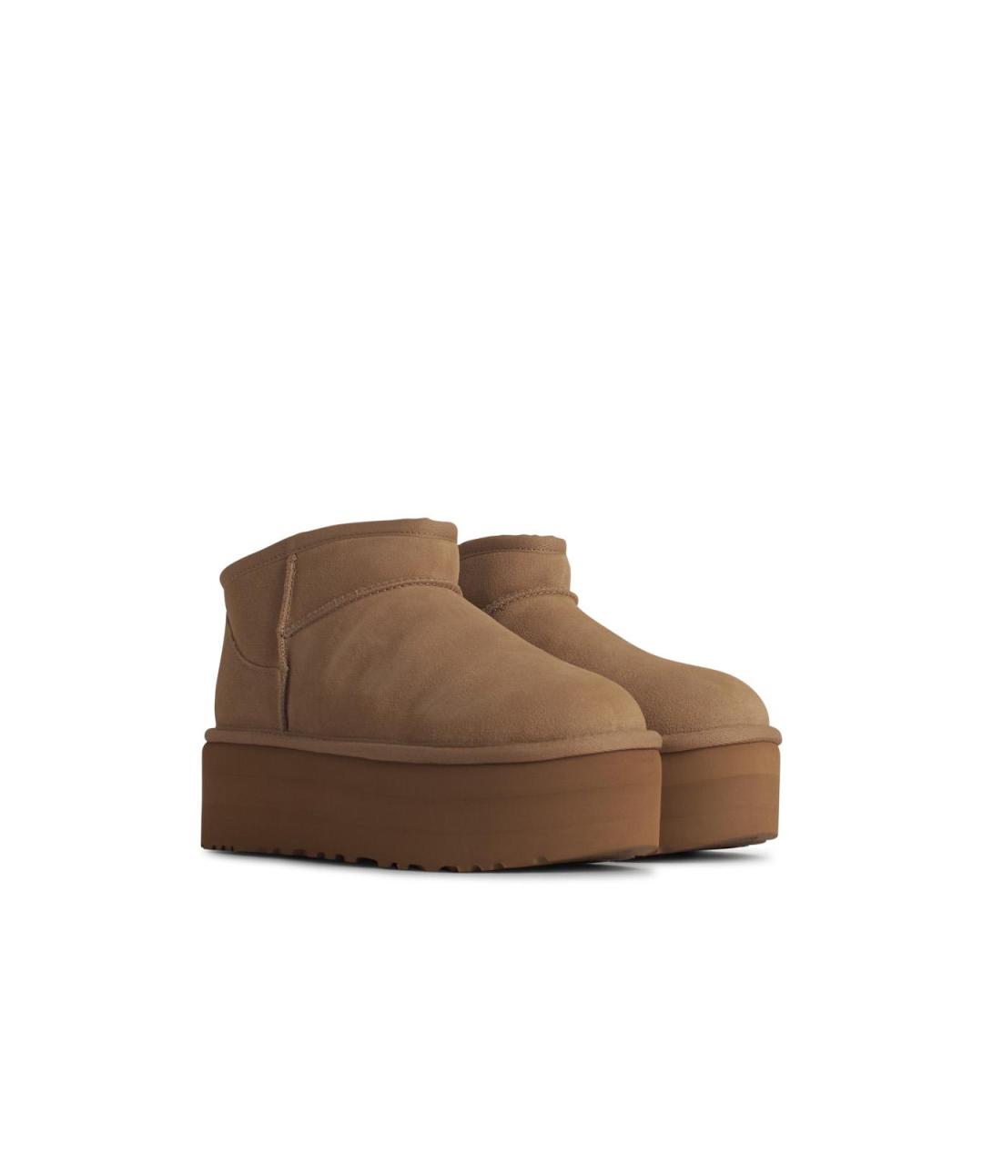 UGG AUSTRALIA Бежевые замшевые ботинки, фото 2