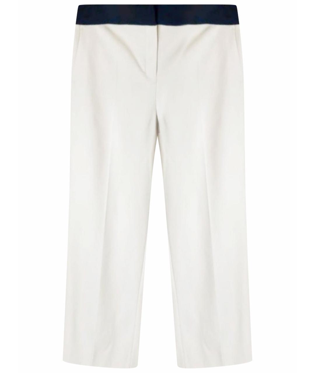 MAX MARA Белые вискозные прямые брюки, фото 1