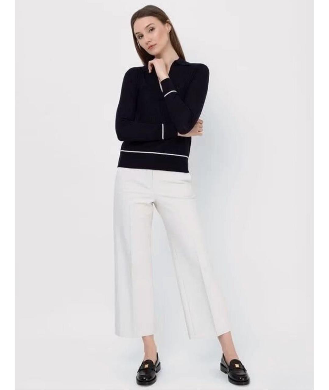 MAX MARA Белые вискозные прямые брюки, фото 8