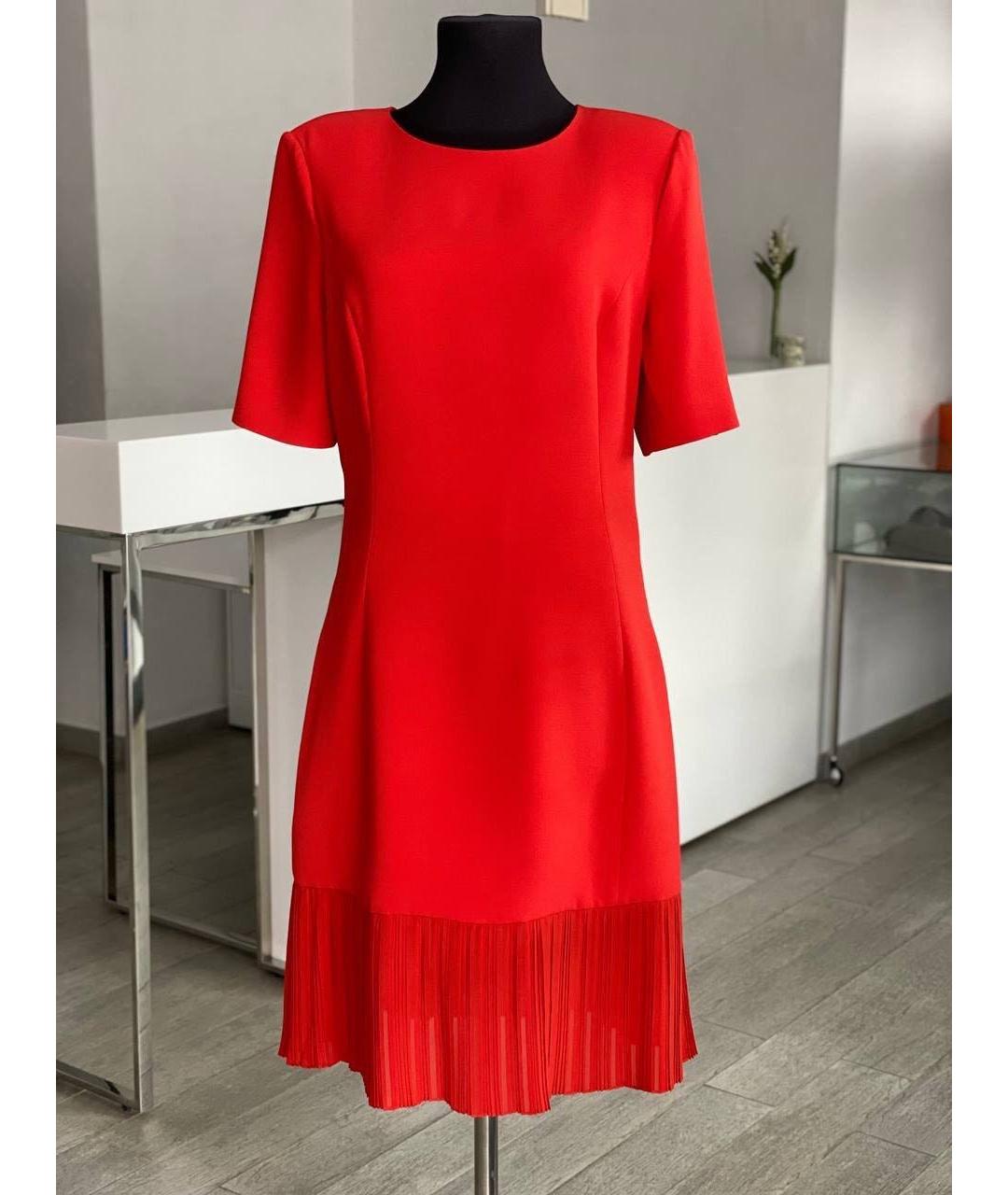 CHRISTIAN DIOR Красное шелковое коктейльное платье, фото 9