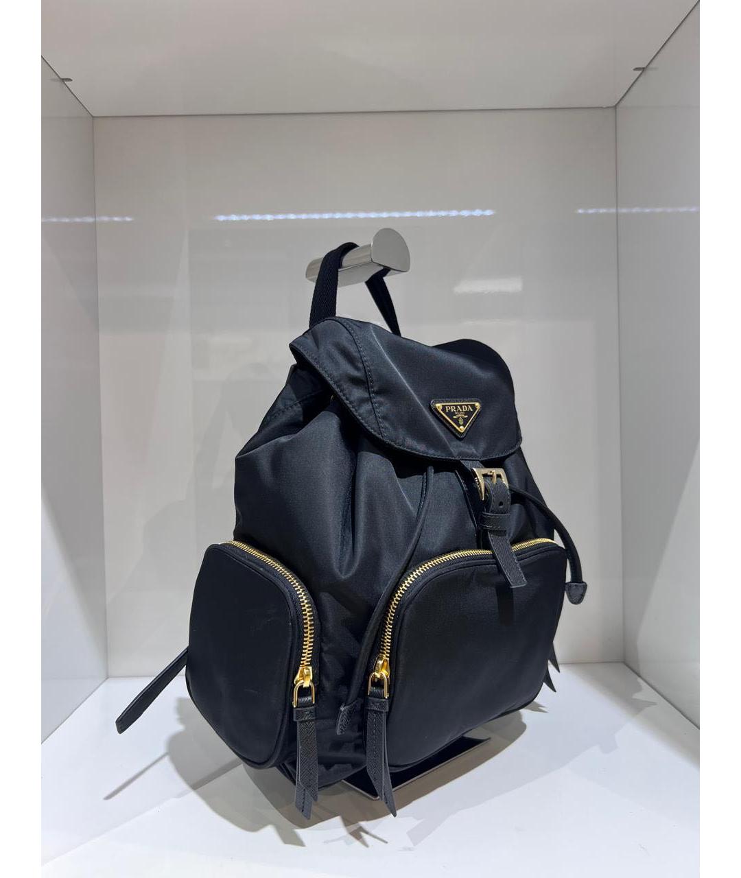PRADA Черный синтетический рюкзак, фото 3