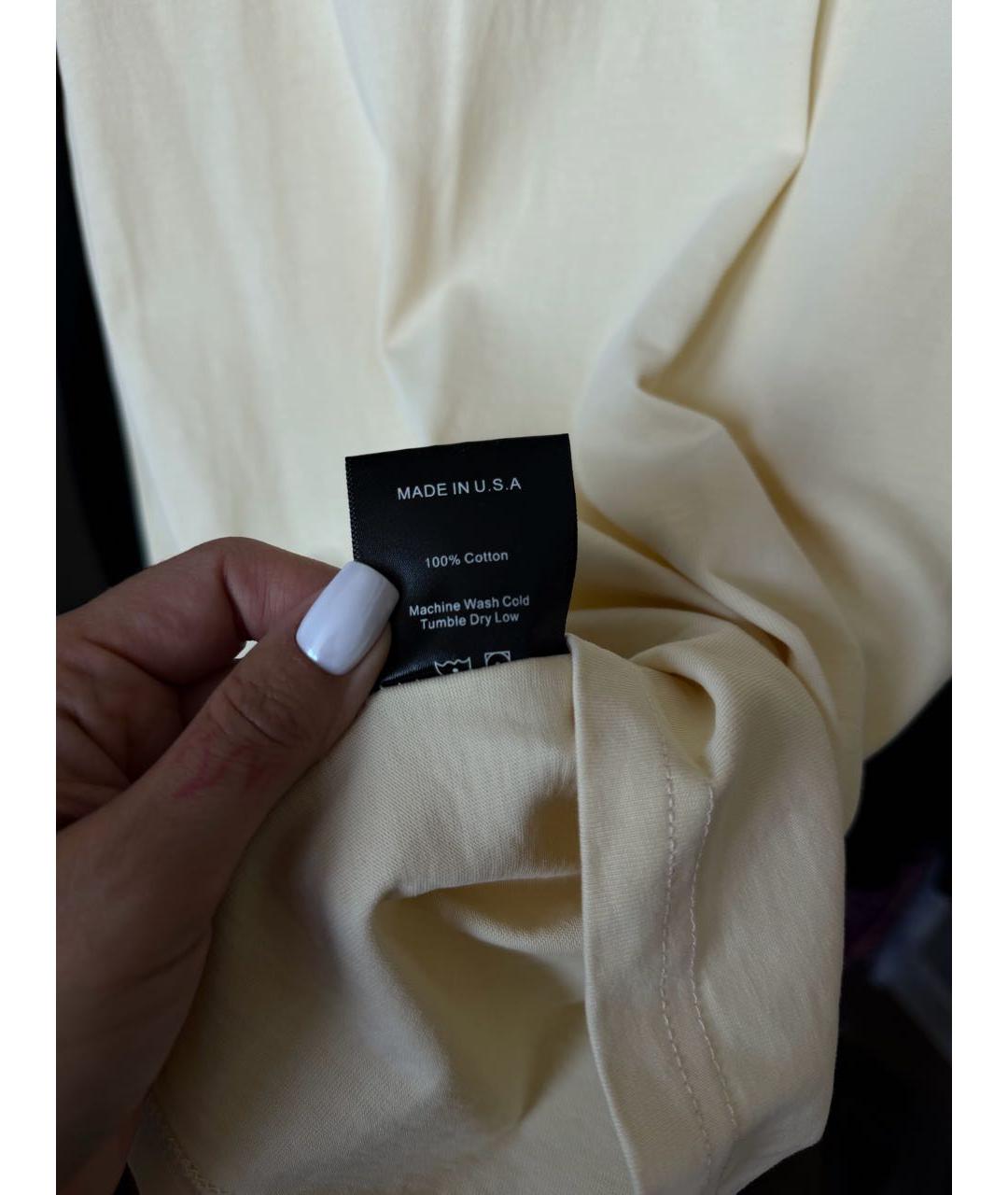 RHUDE Желтая хлопковая майка, фото 4