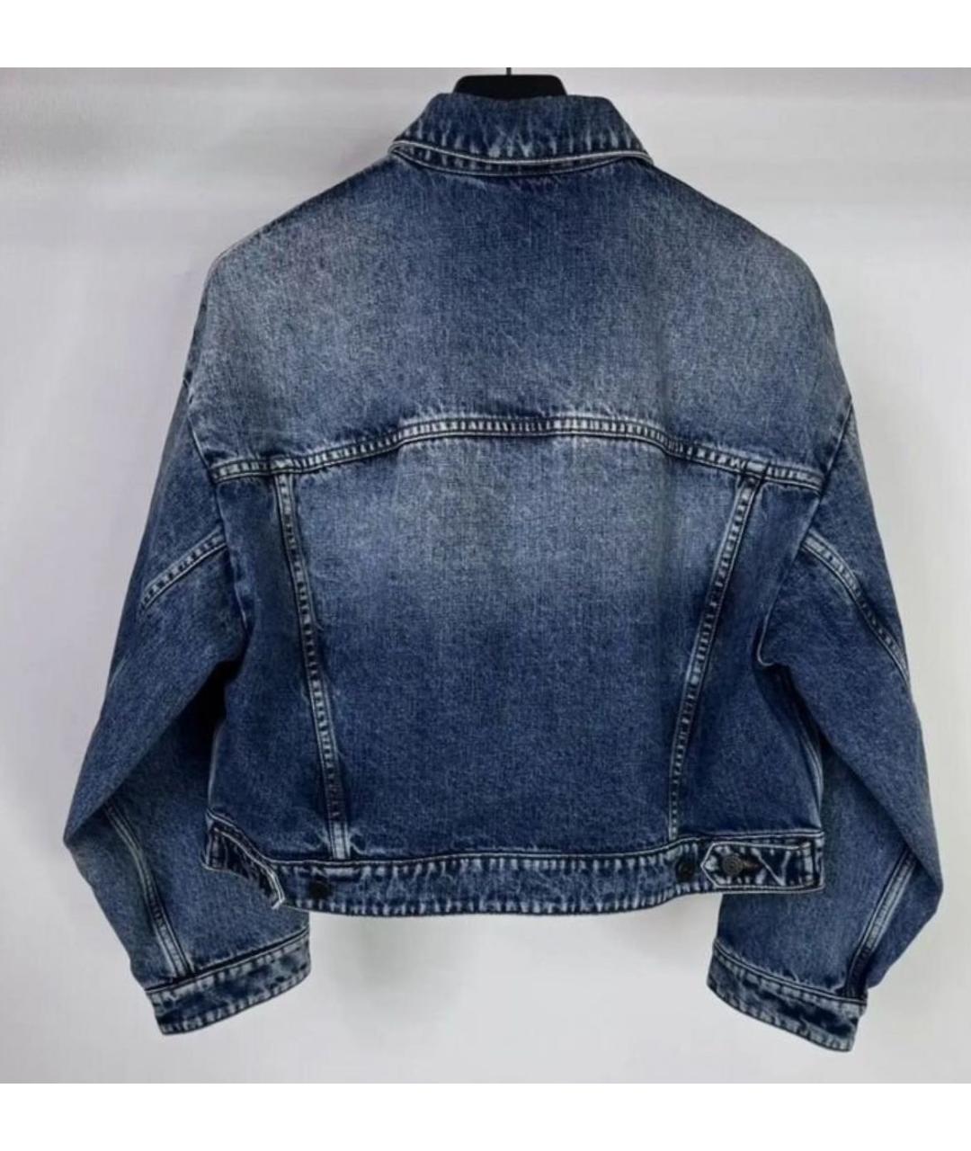WEEKEND MAX MARA Синяя хлопковая куртка, фото 2