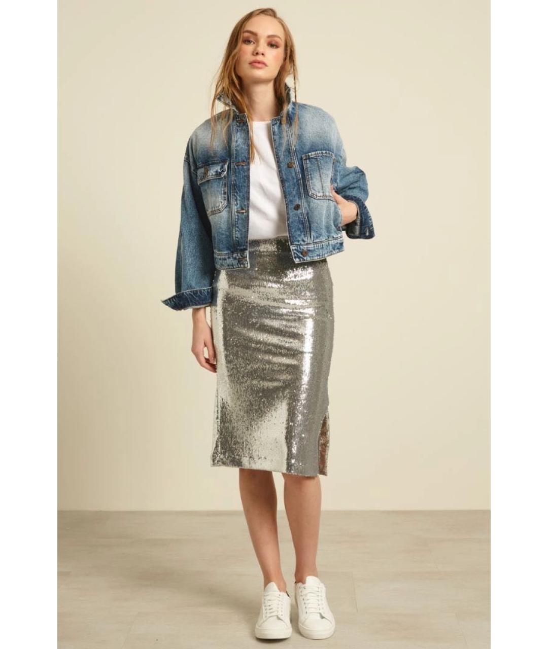 WEEKEND MAX MARA Синяя хлопковая куртка, фото 7