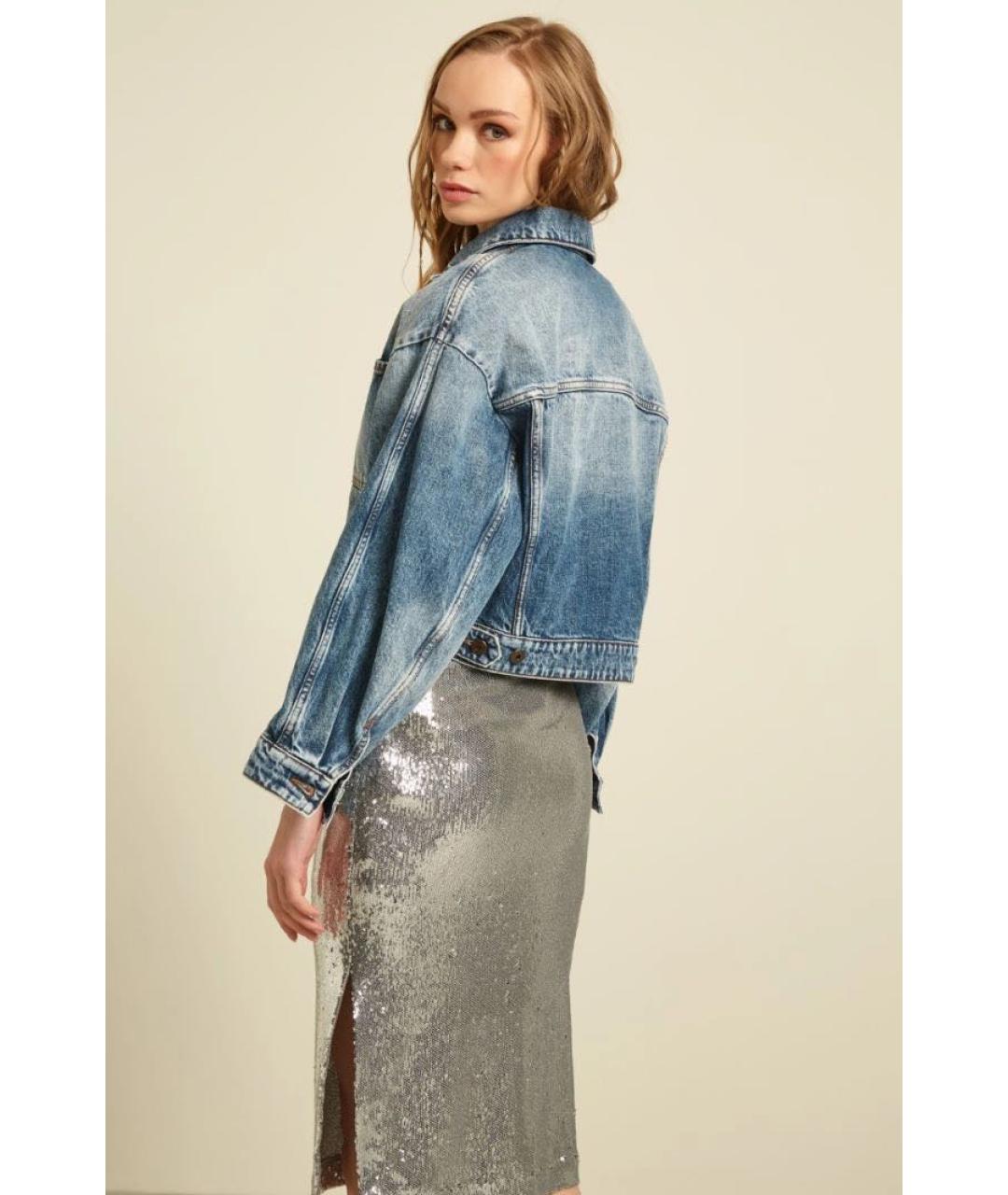 WEEKEND MAX MARA Синяя хлопковая куртка, фото 6