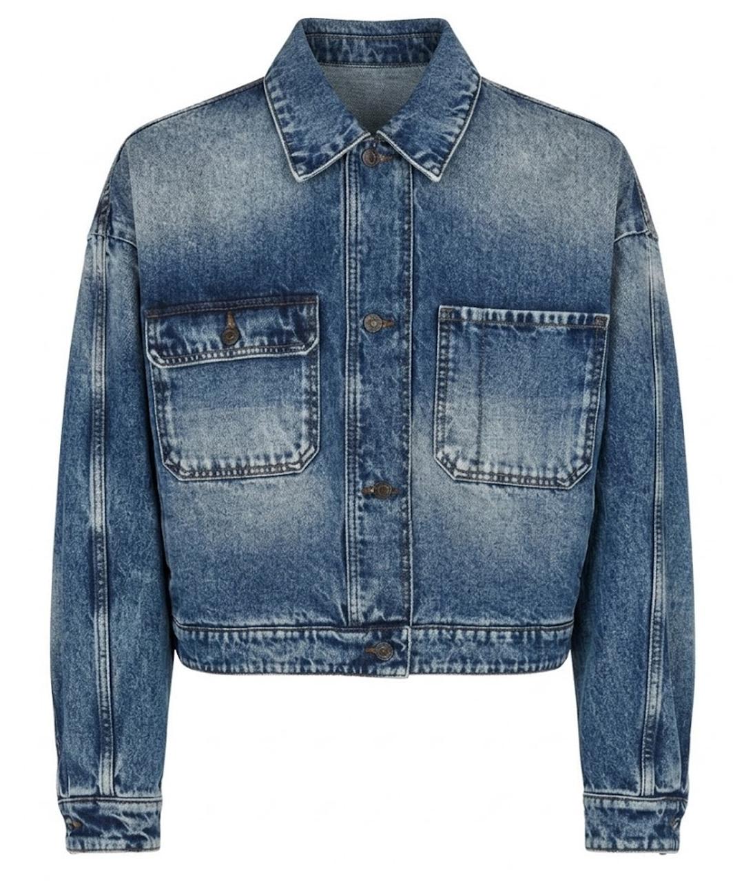 WEEKEND MAX MARA Синяя хлопковая куртка, фото 1