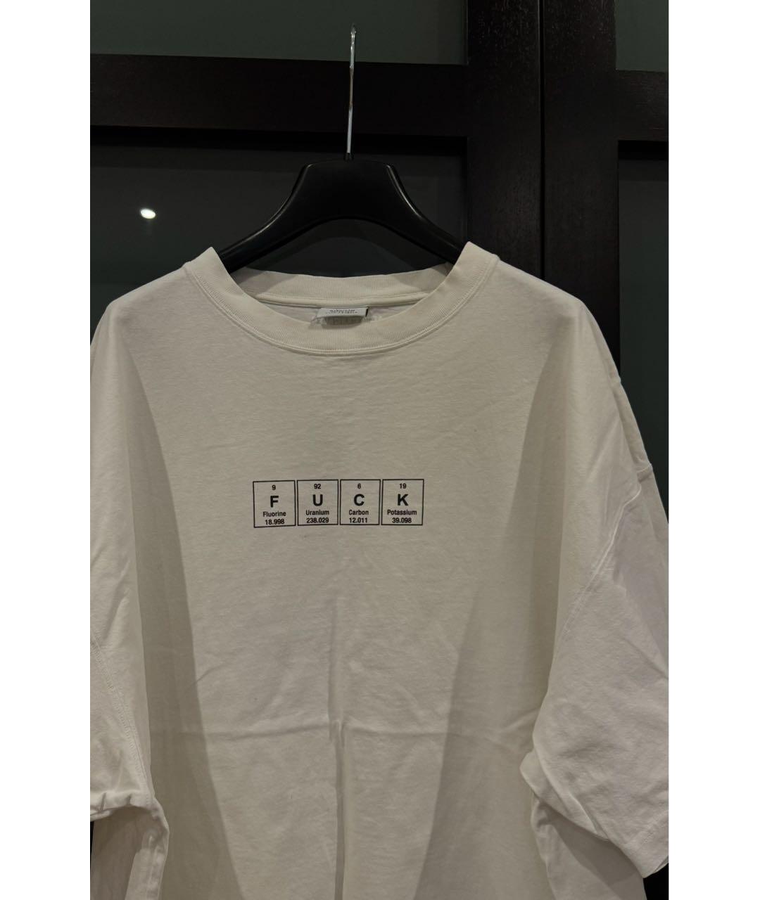 VETEMENTS Белая хлопковая футболка, фото 2
