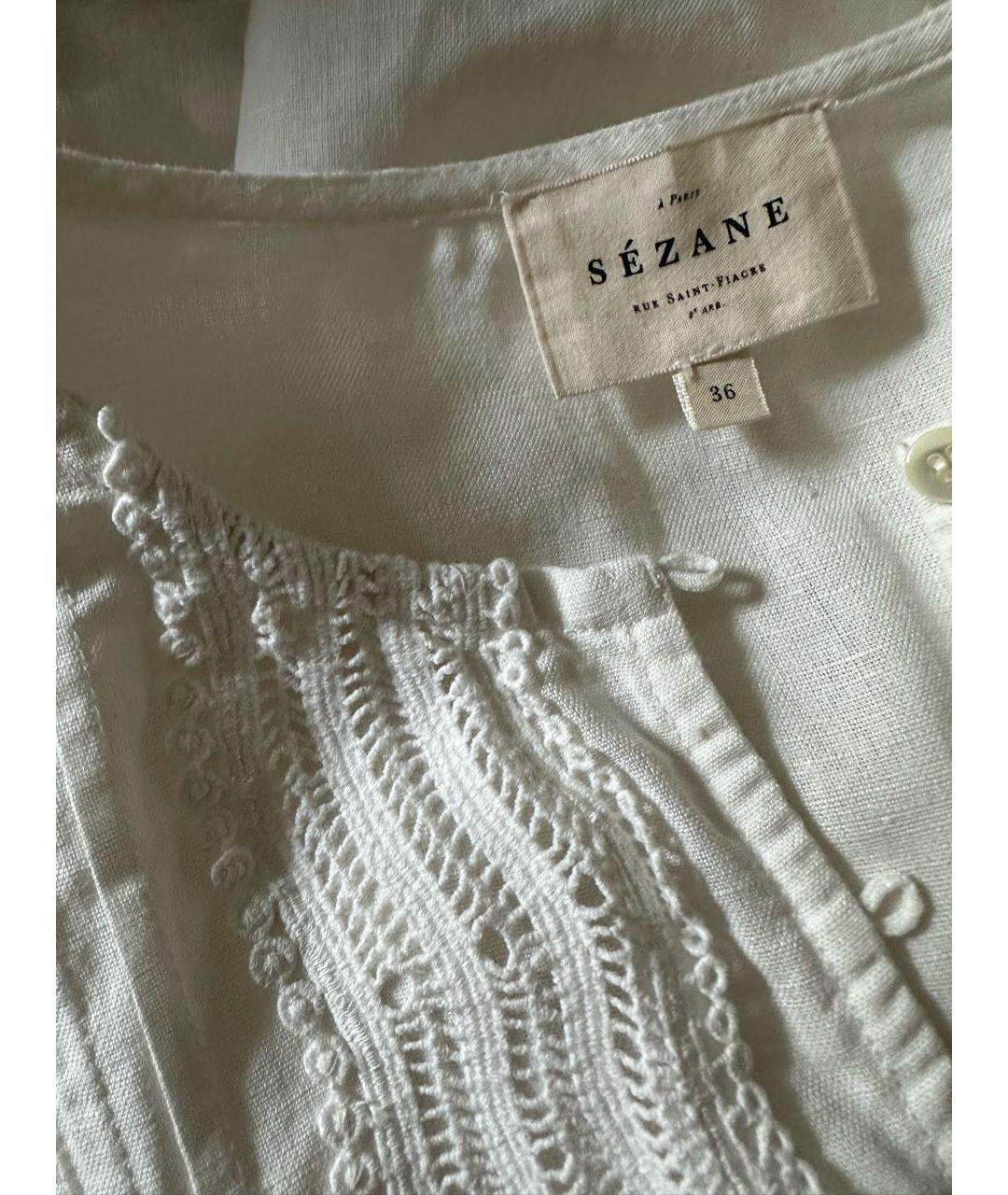 Sezane Белое льняное платье, фото 3