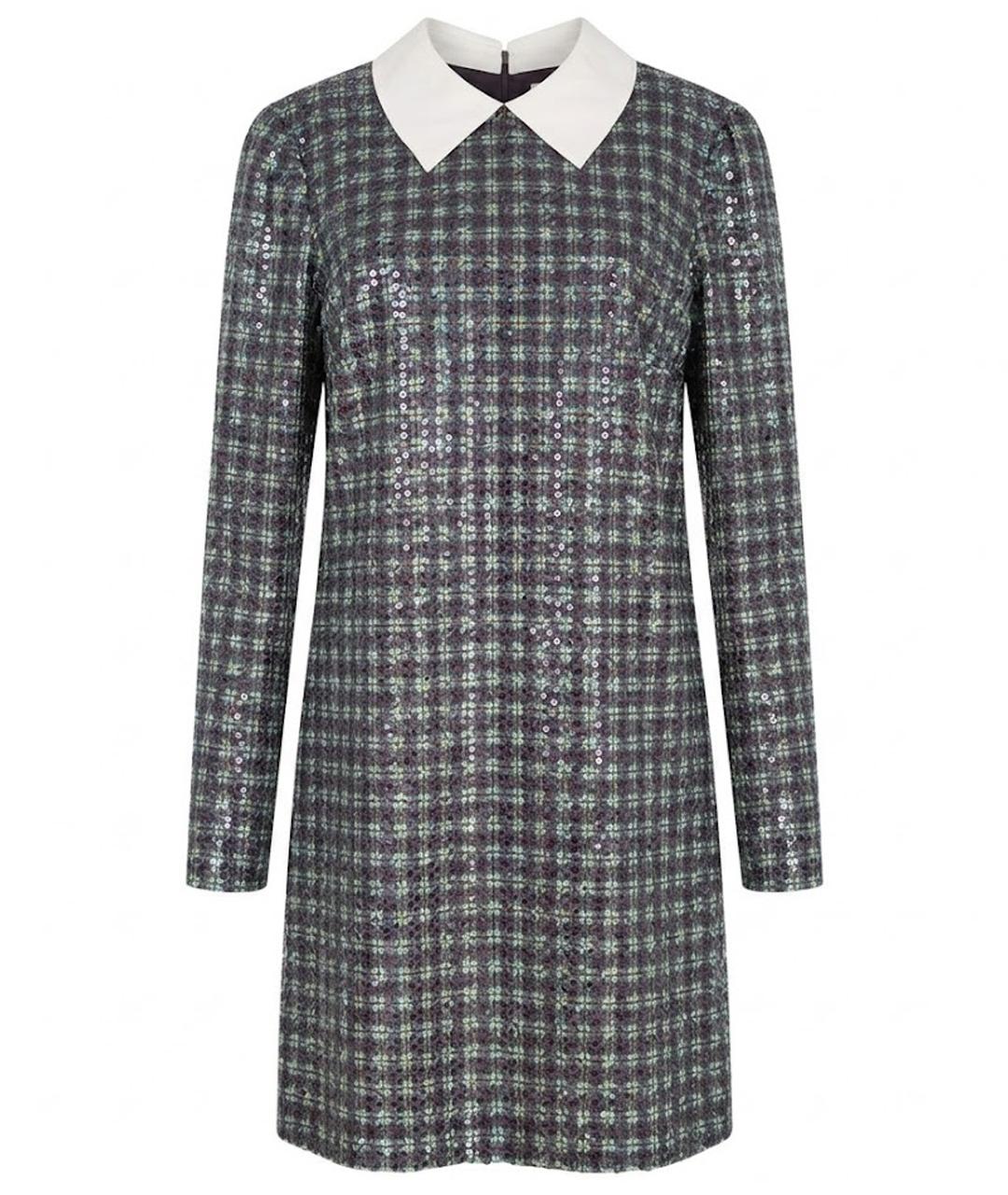 PRADA Синее шелковое коктейльное платье, фото 1