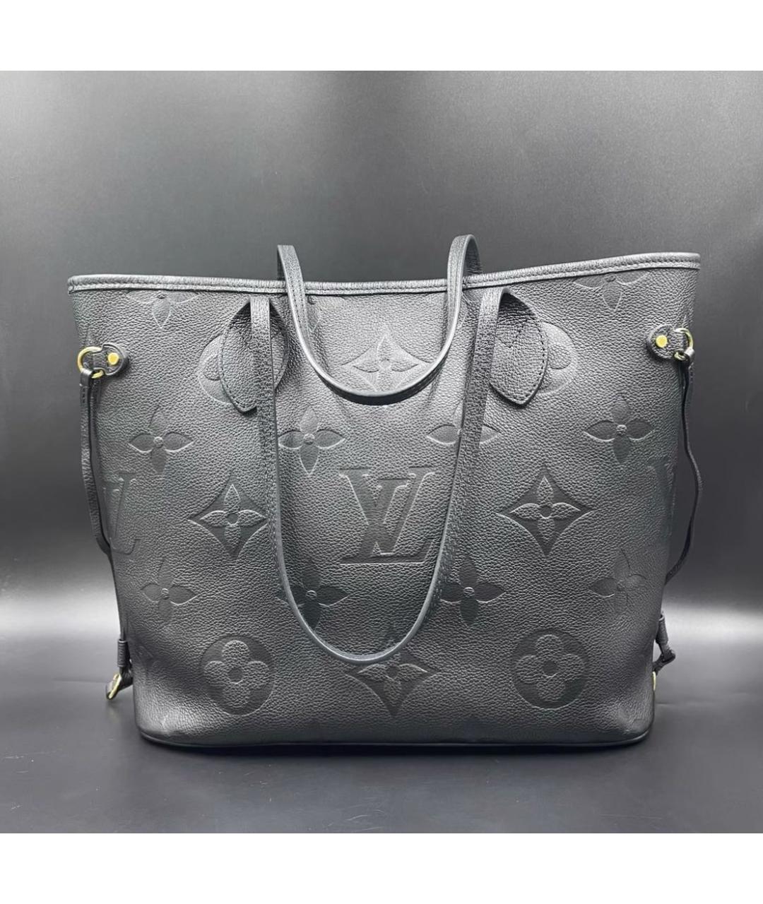LOUIS VUITTON Серая кожаная сумка тоут, фото 3