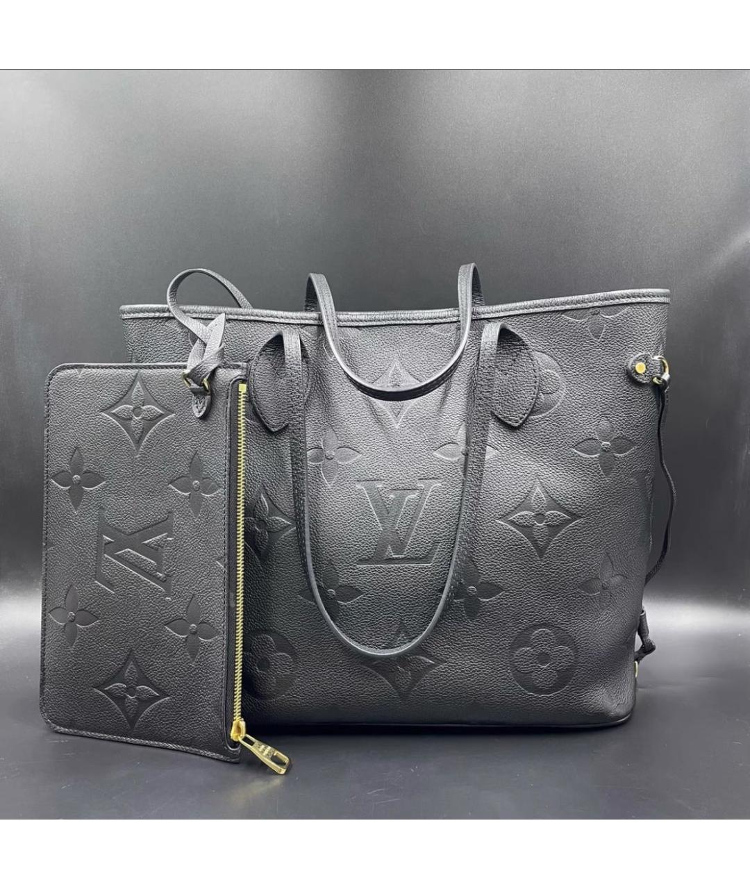 LOUIS VUITTON Серая кожаная сумка тоут, фото 2
