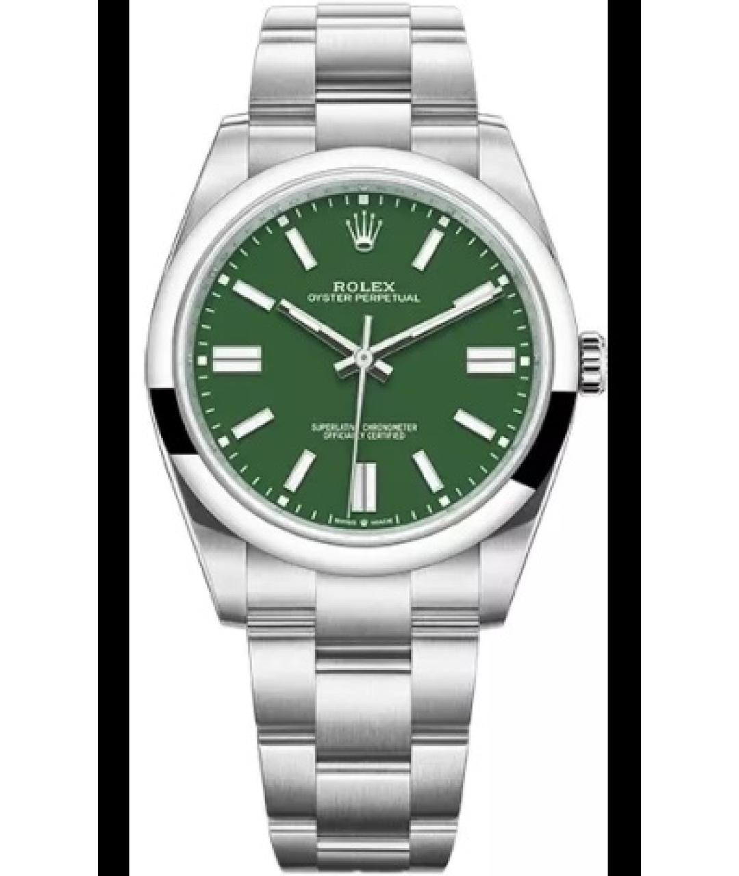 ROLEX Зеленые металлические часы, фото 8