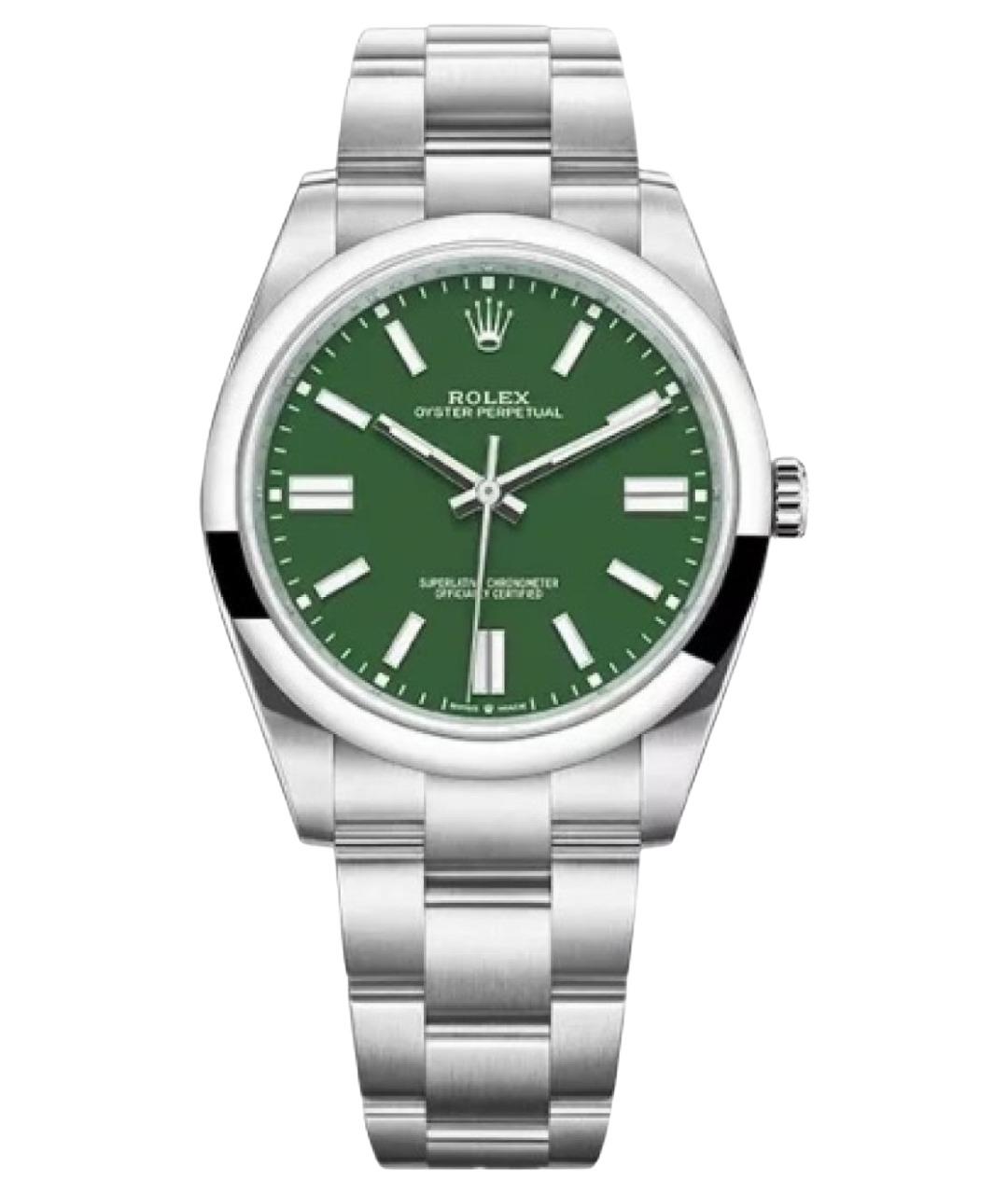 ROLEX Зеленые металлические часы, фото 1