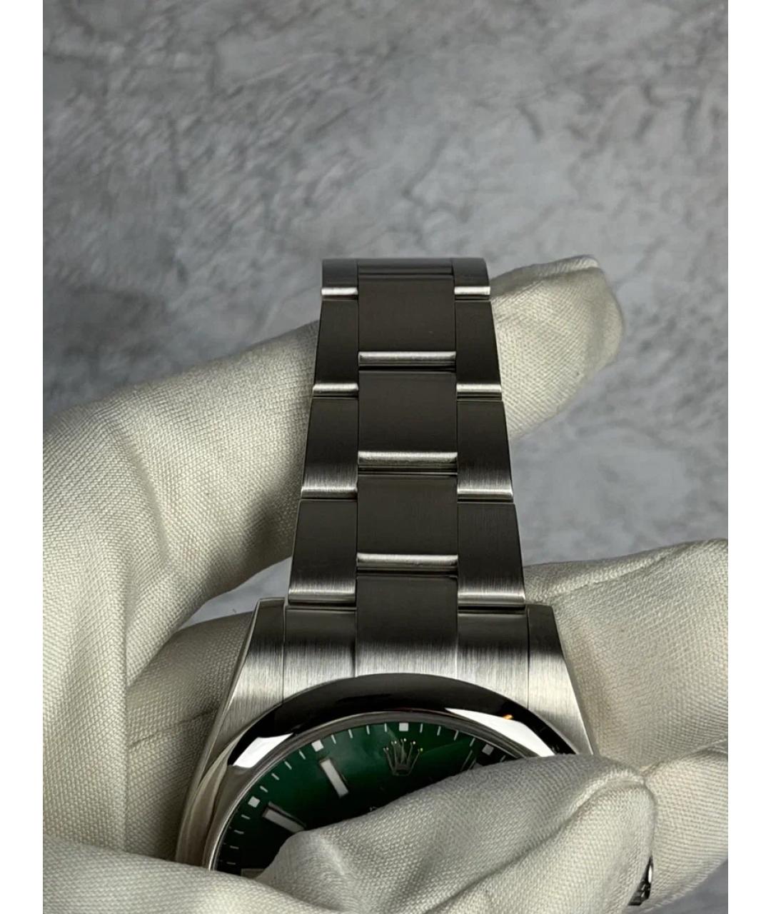 ROLEX Зеленые металлические часы, фото 6
