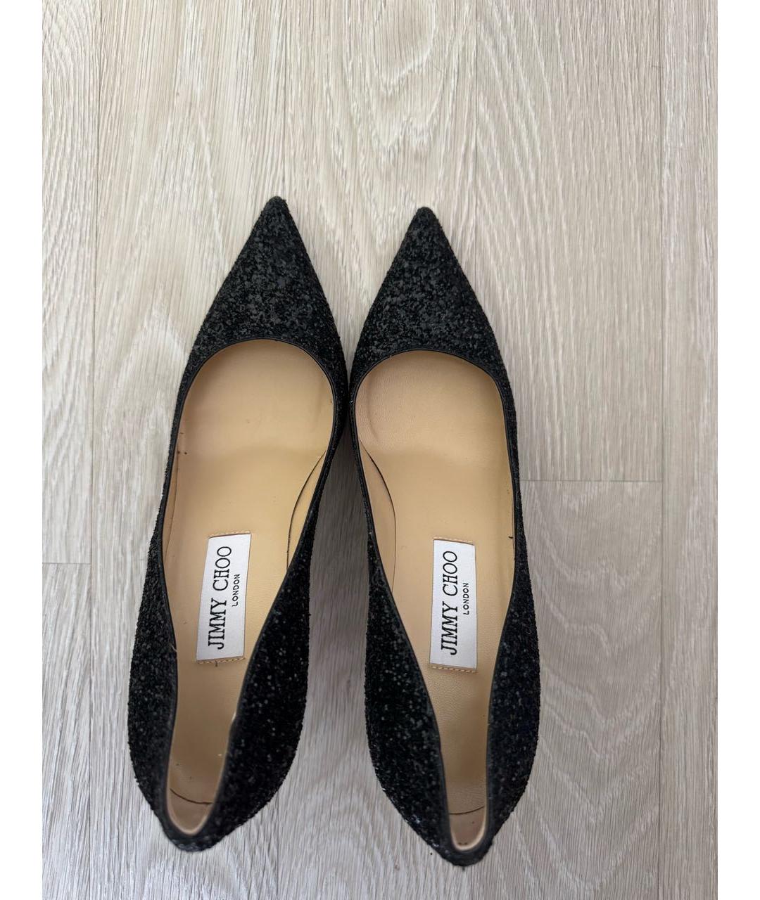 JIMMY CHOO Черные кожаные туфли, фото 4