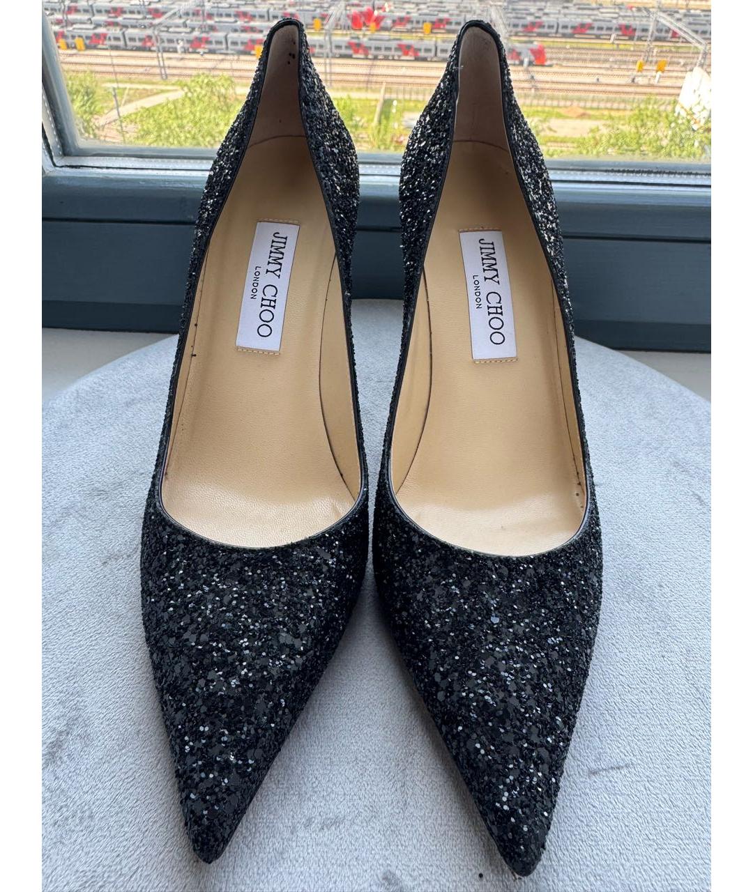 JIMMY CHOO Черные кожаные туфли, фото 2