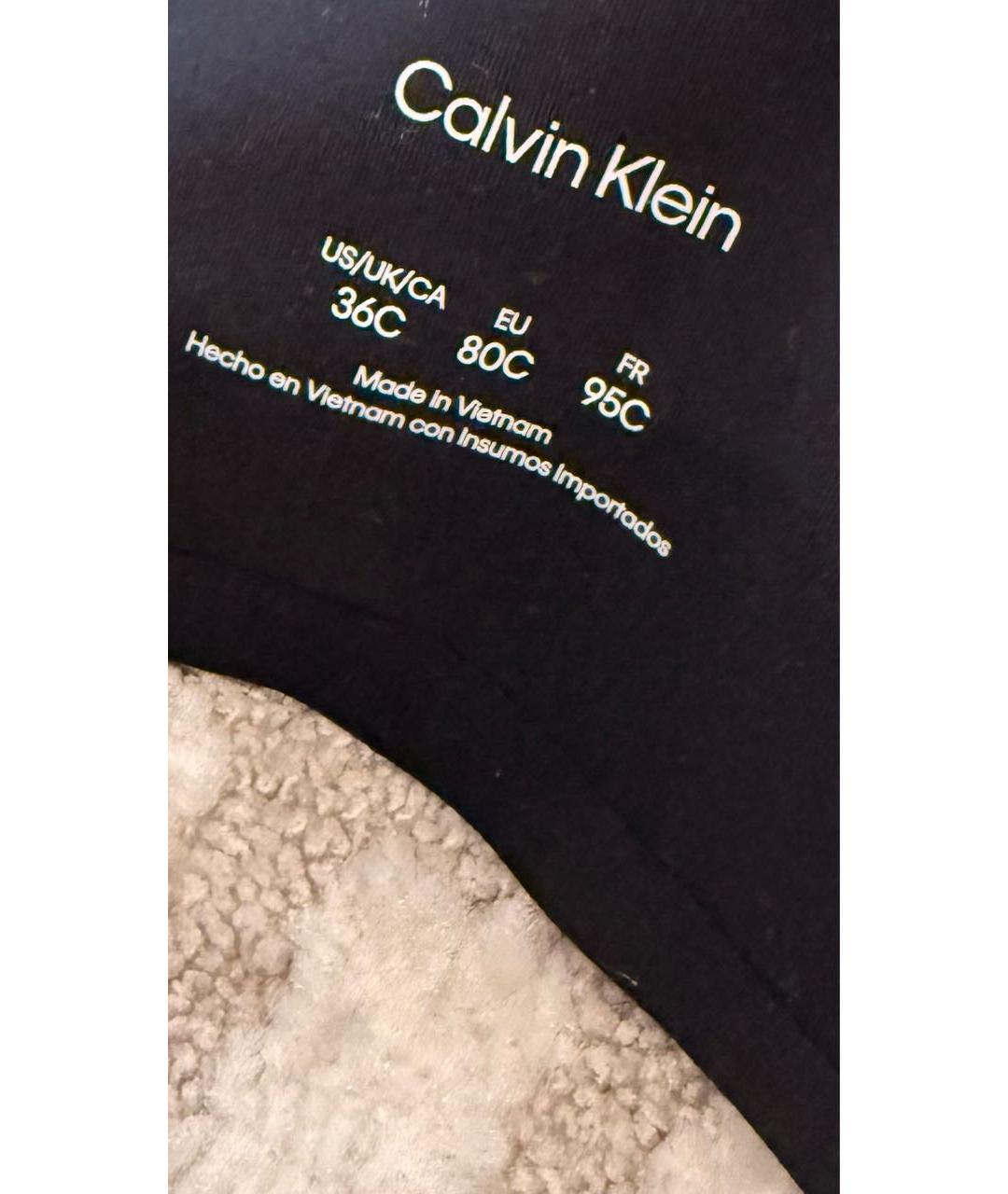 CALVIN KLEIN Черный бюстгалтеры, фото 4