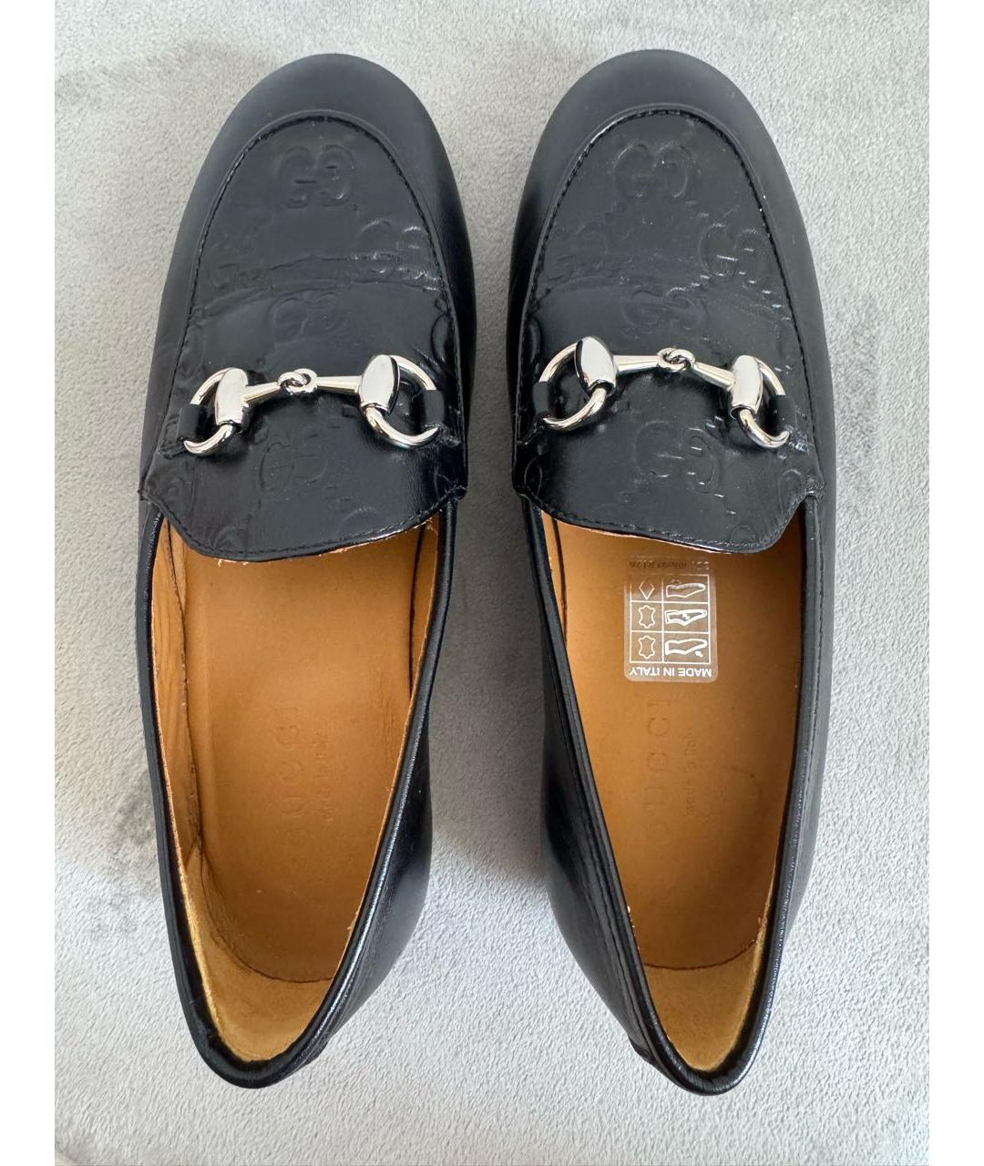 GUCCI Черные кожаные лоферы и мокасины, фото 4