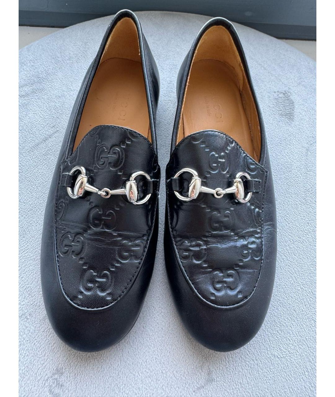 GUCCI Черные кожаные лоферы и мокасины, фото 2