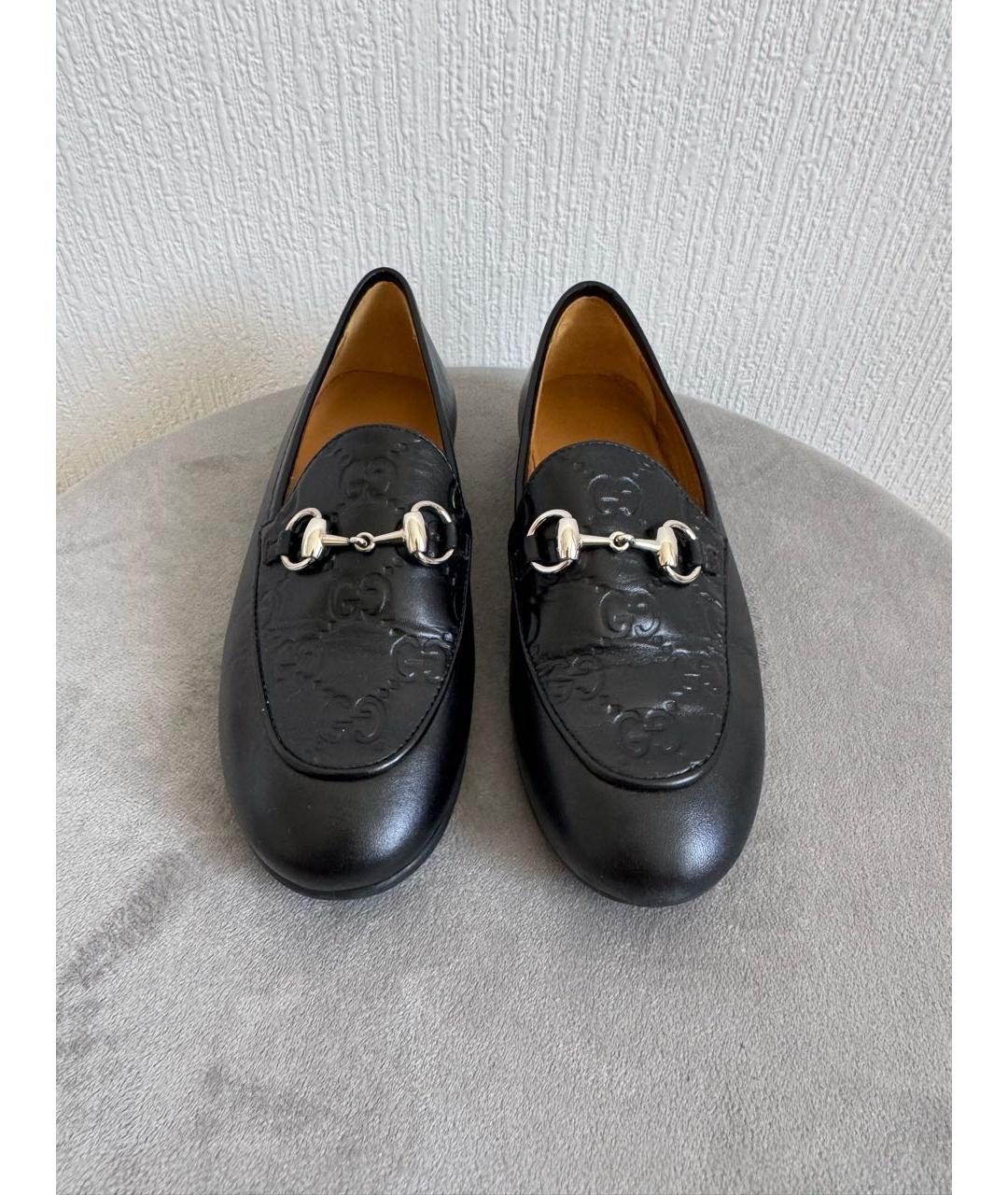 GUCCI Черные кожаные лоферы и мокасины, фото 6