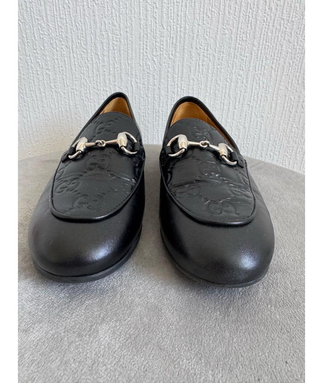 GUCCI Черные кожаные лоферы и мокасины, фото 3