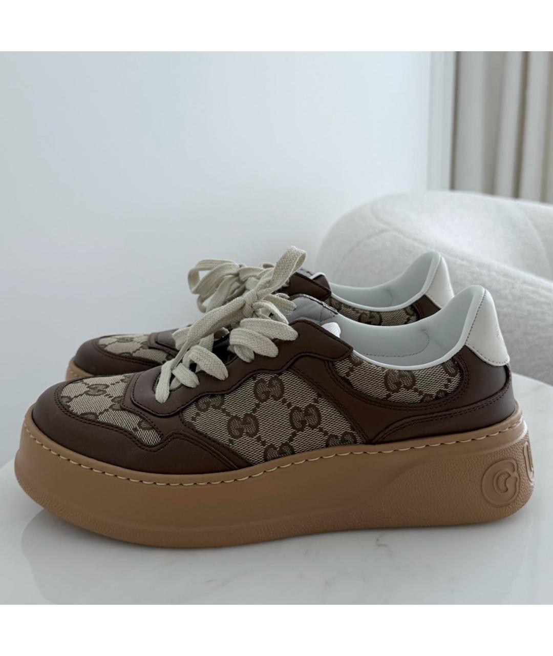 GUCCI Коричневые кеды, фото 7